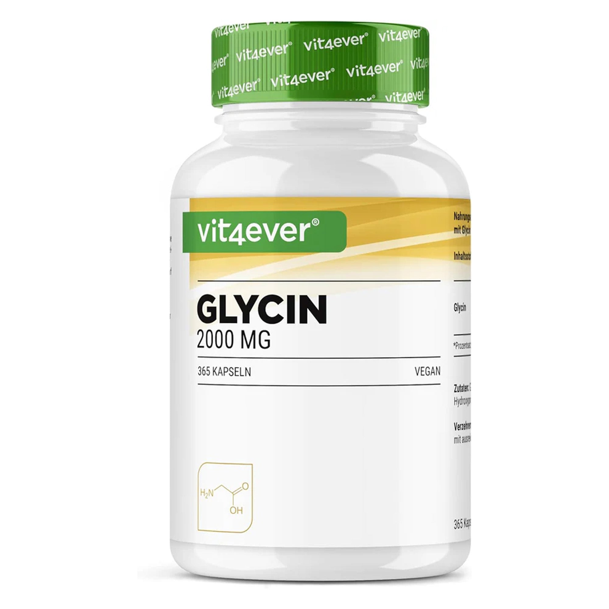Glycine 2000mg | 365 capsules | Vit4ever