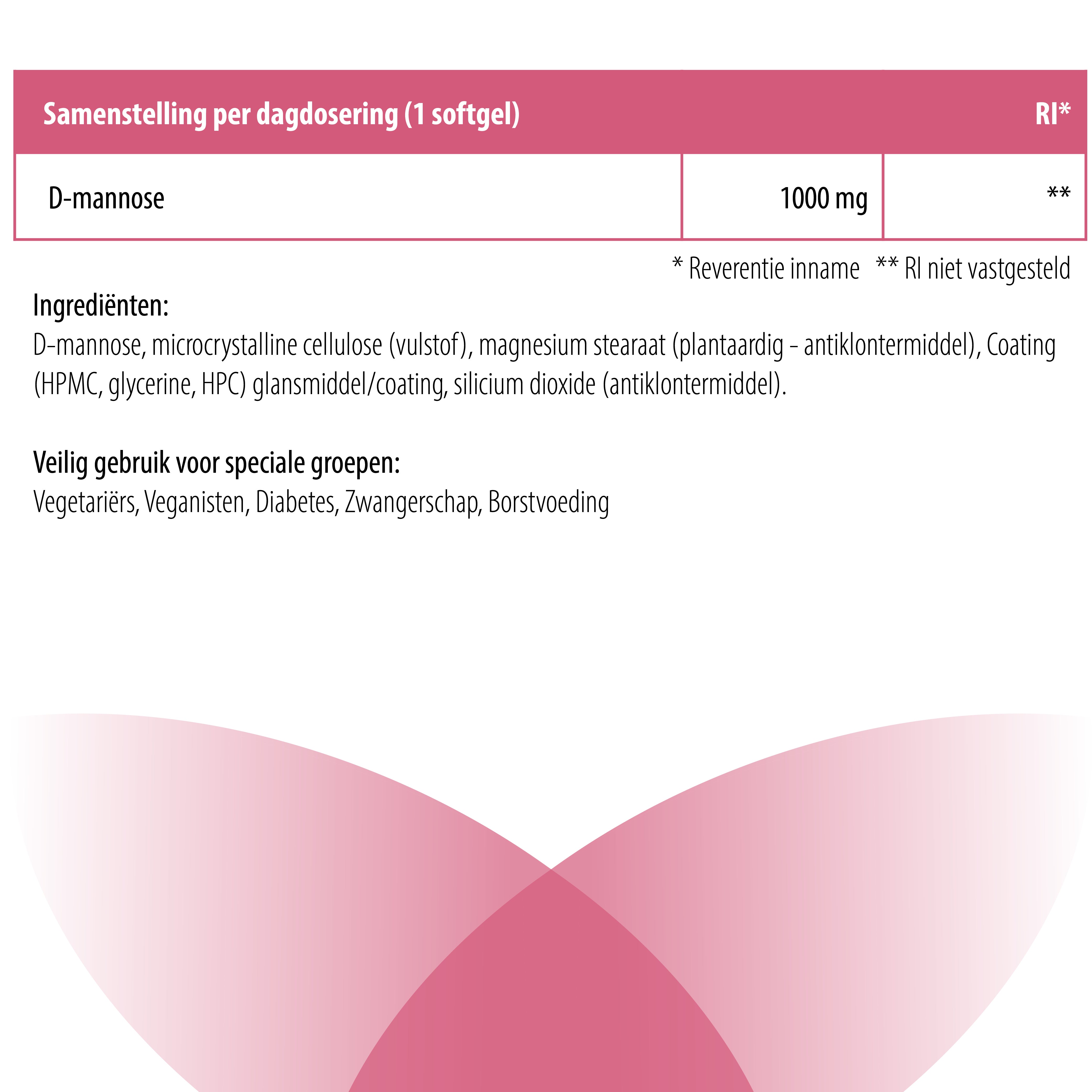 D-mannose tabletten | Hoog gedoseerd | 1000 mg per tablet | 90 porties per verpakking | Luto Supplements