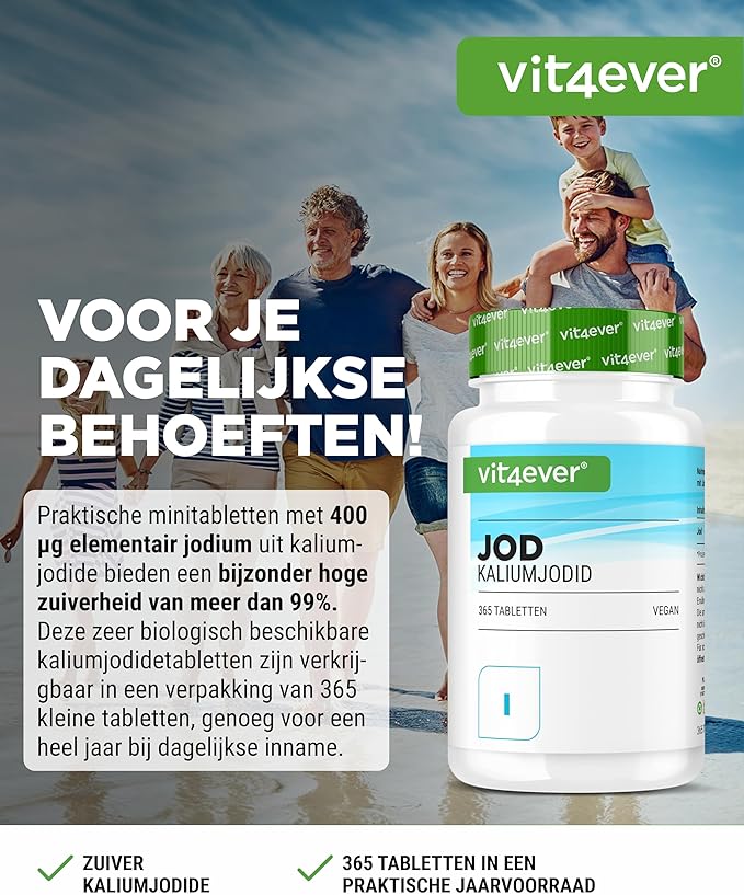 Jodium 400 mcg | 365 Tabletten | Vit4ever