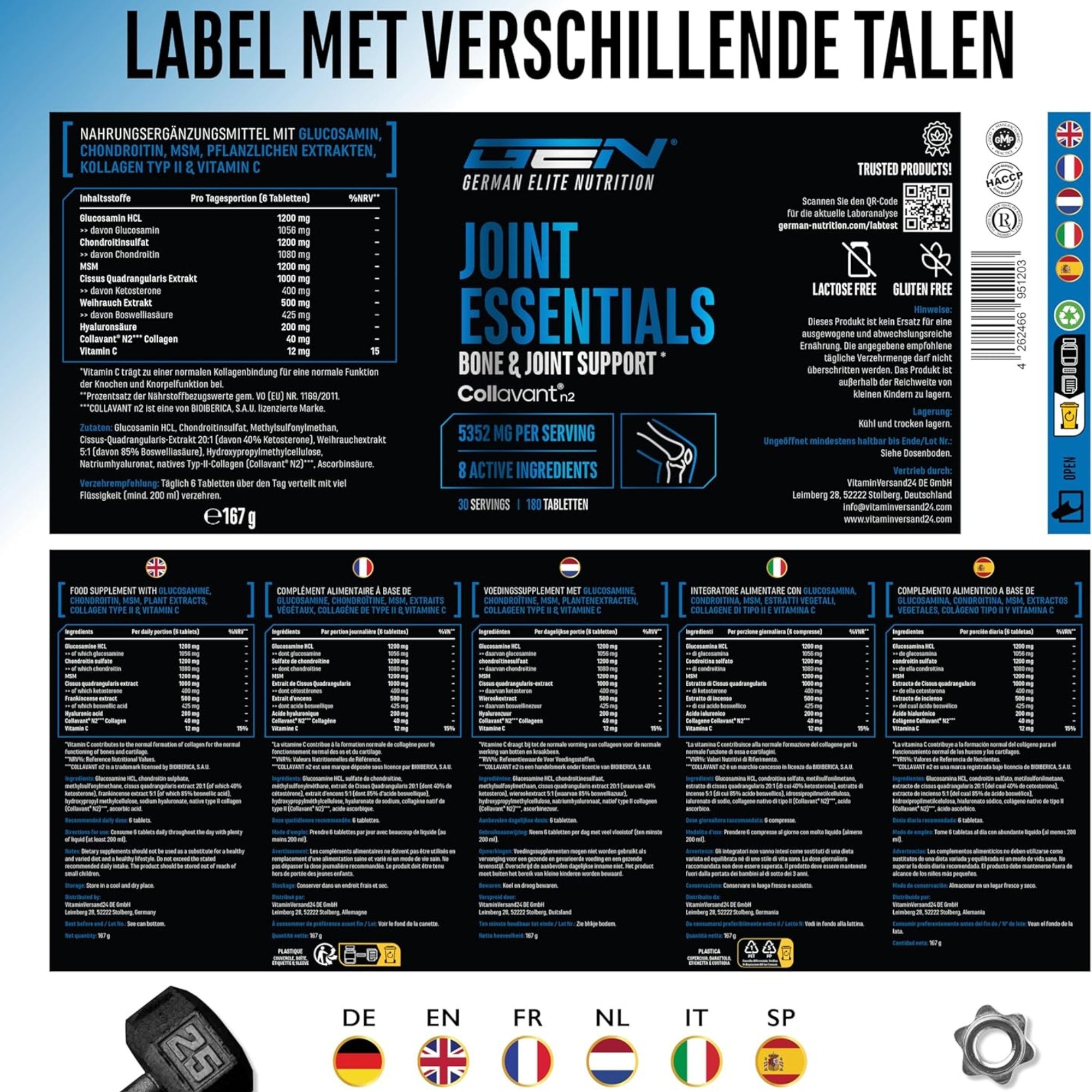 Joint Essentials | 180 tabletten | German Elite Nutrition