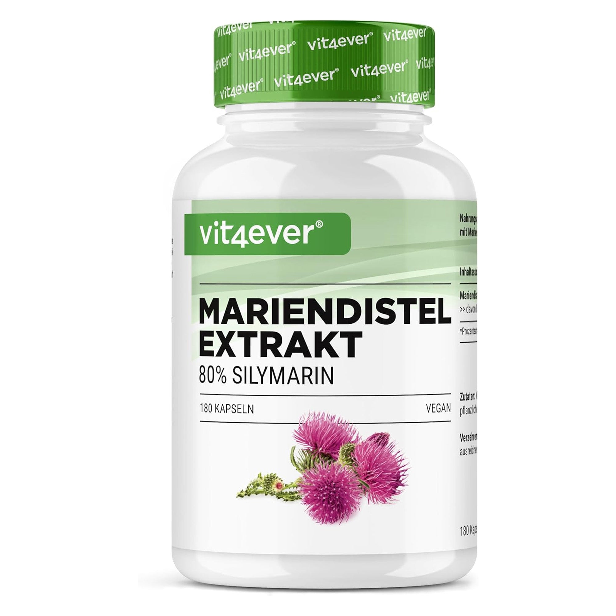Mariadistelextract (80% Silymarine) 500mg | 180 of 365 capsules | Vit4ever