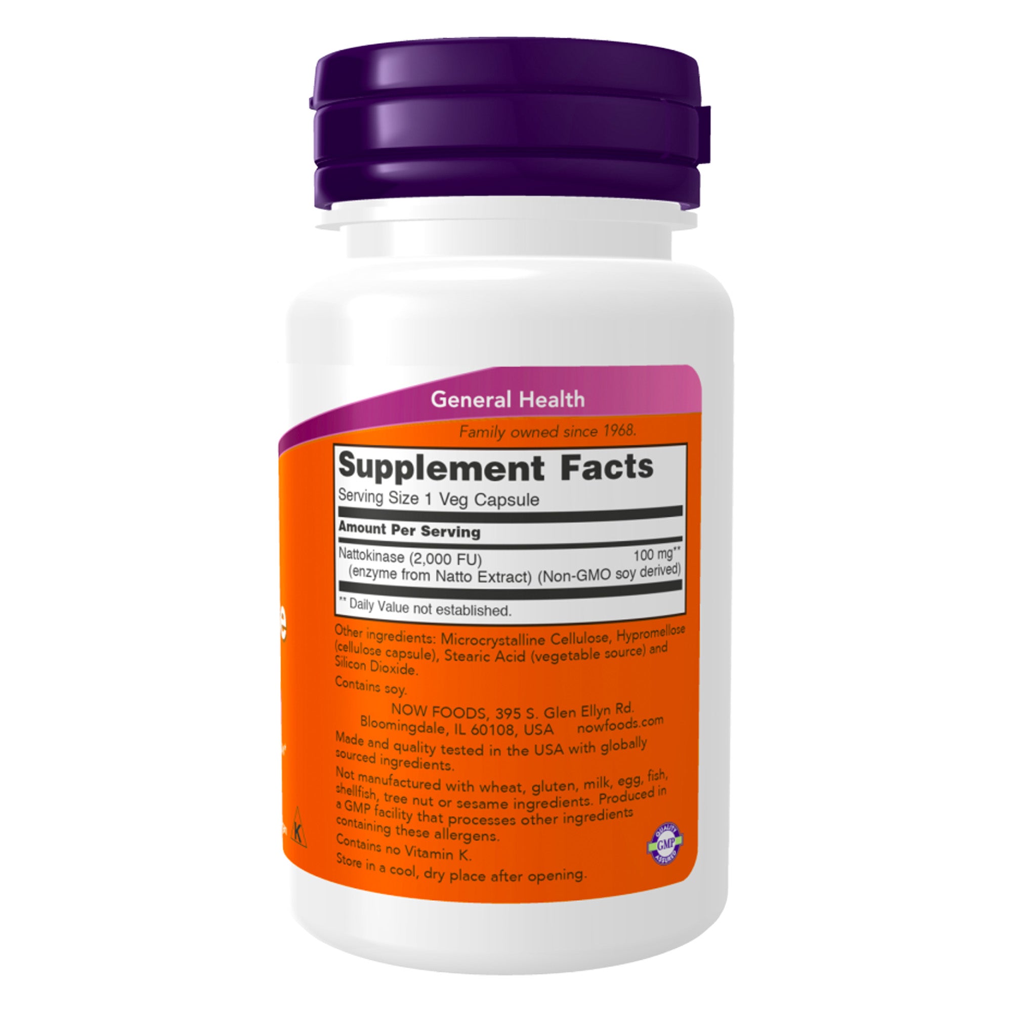 Now Foods | Nattokinase | 100mg | 60 V capsules