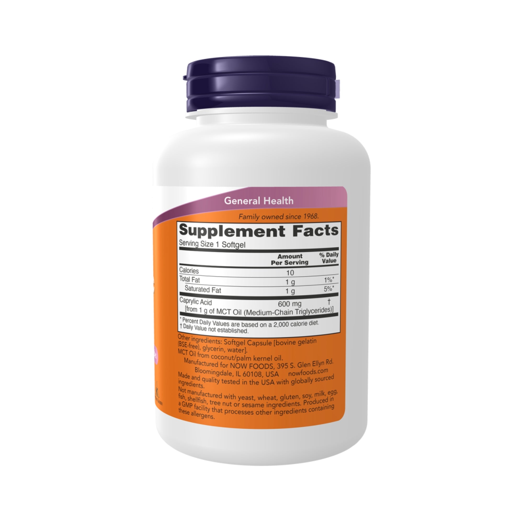 Caprylic Acid | 100 softgels | Now Foods