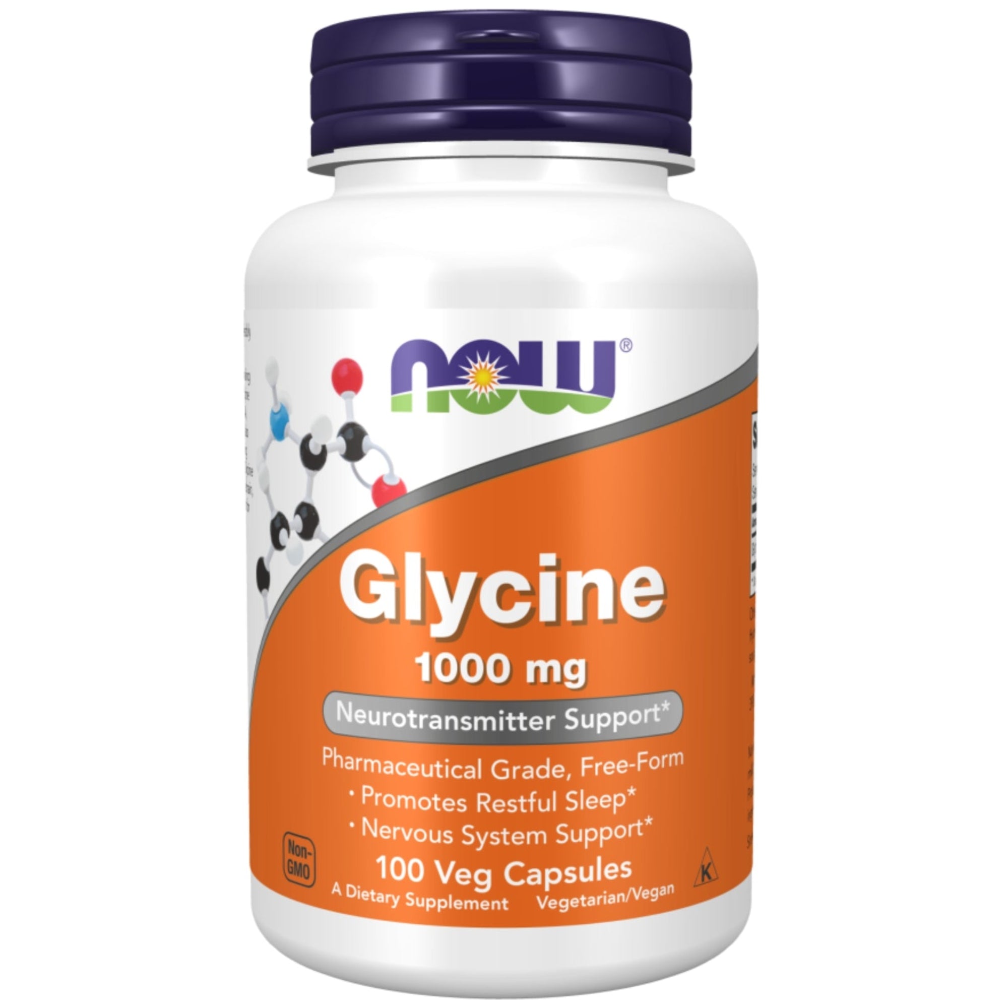 Glycine 1000mg | 100 vegan capsules | NOW Foods