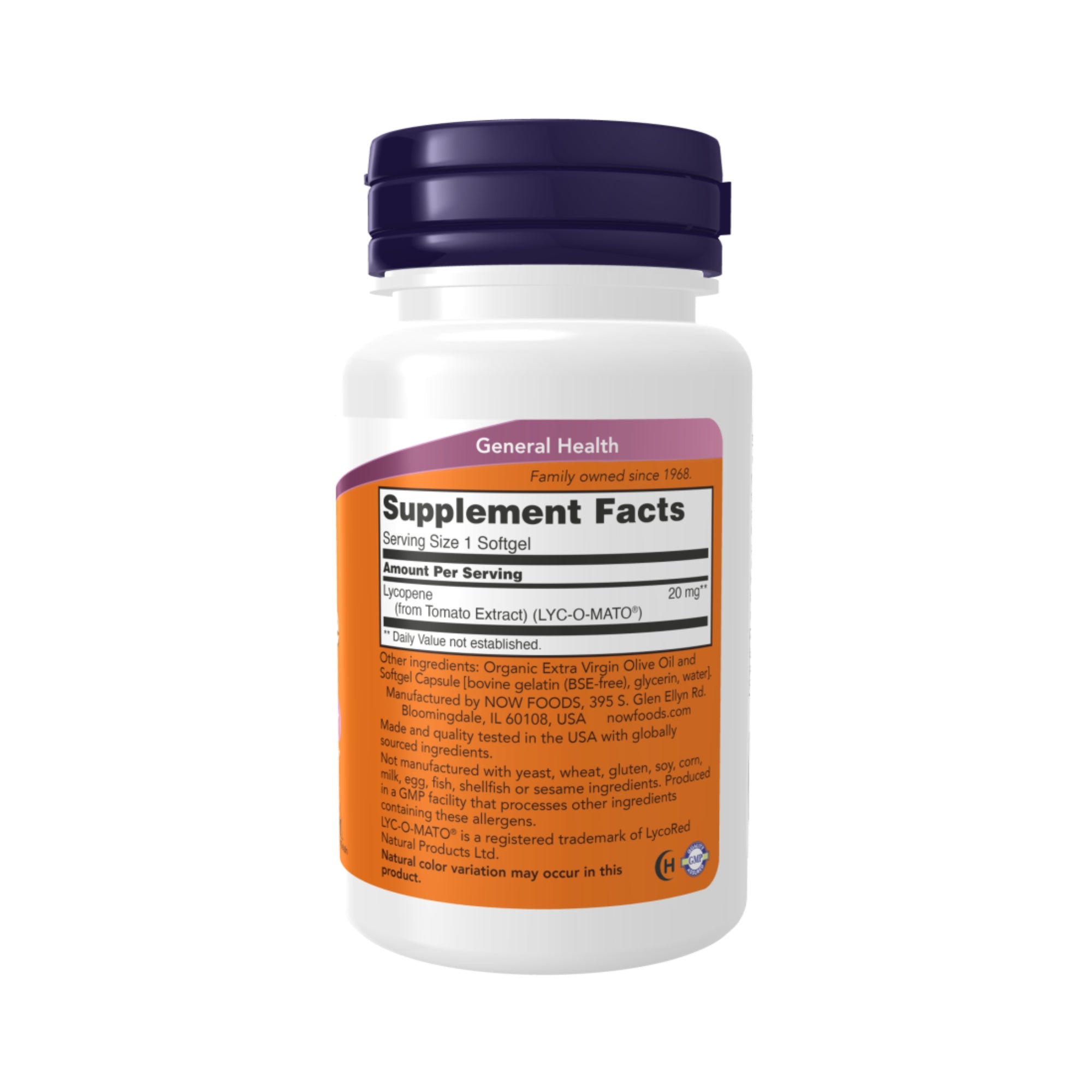 Lycopene 20 mg | 50 softgels | Tomatenextract | NOW® Foods