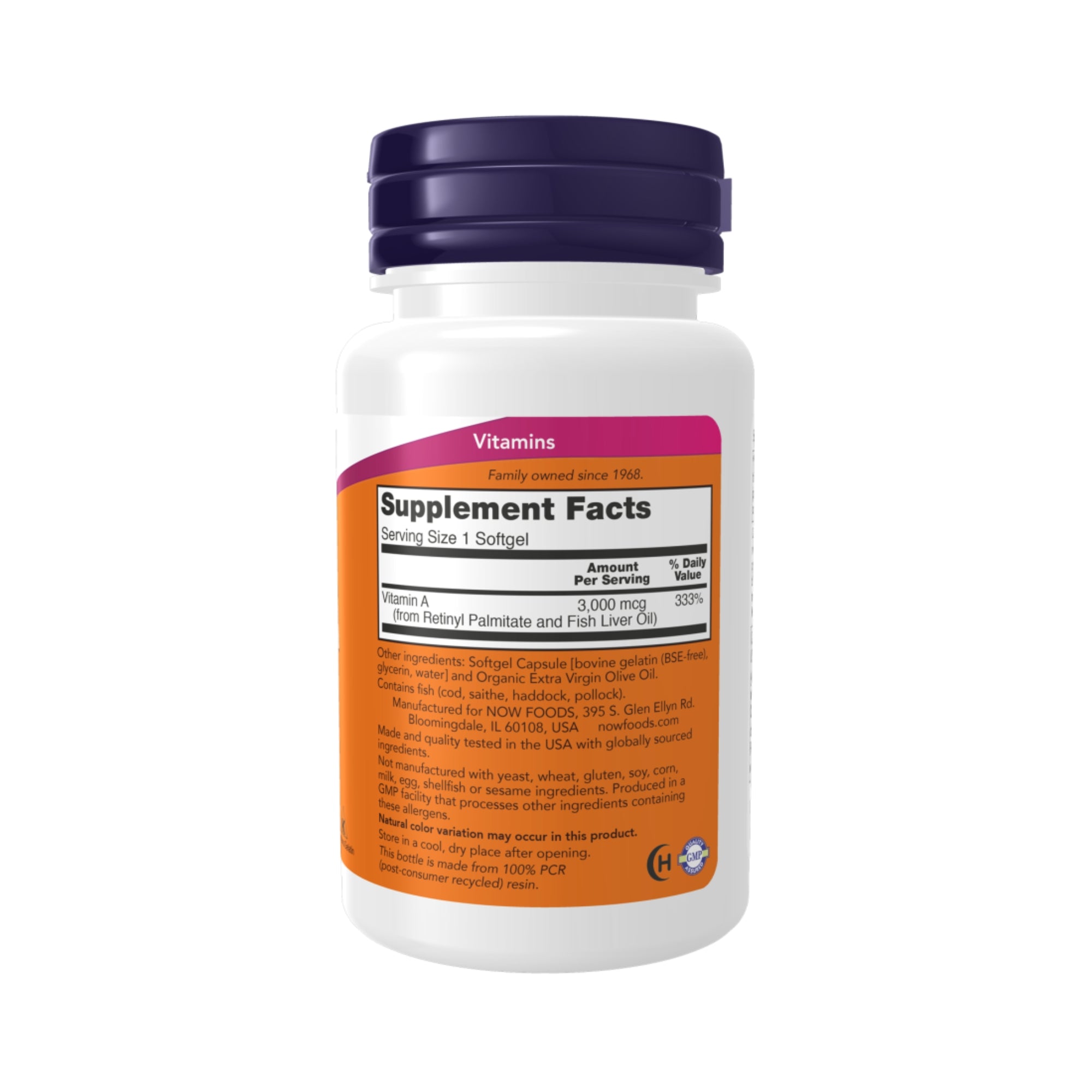 Vitamine A 10.000 IE (3000 µg) | 100 softgels | NOW® Foods