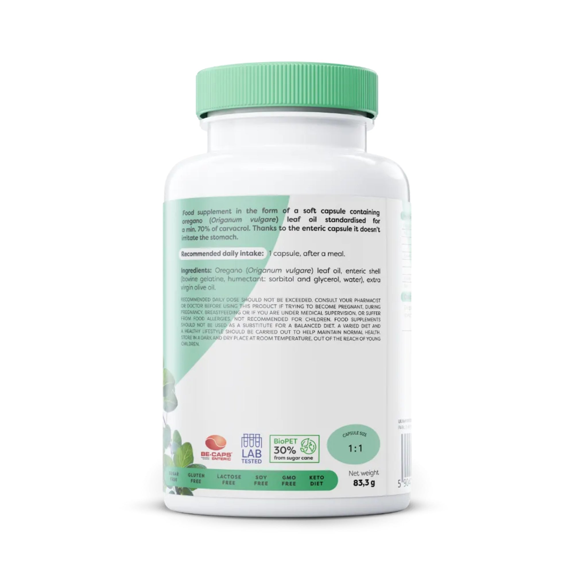 Oregano Olie – Carvacrol 180mg | 120 enterische capsules | Osavi