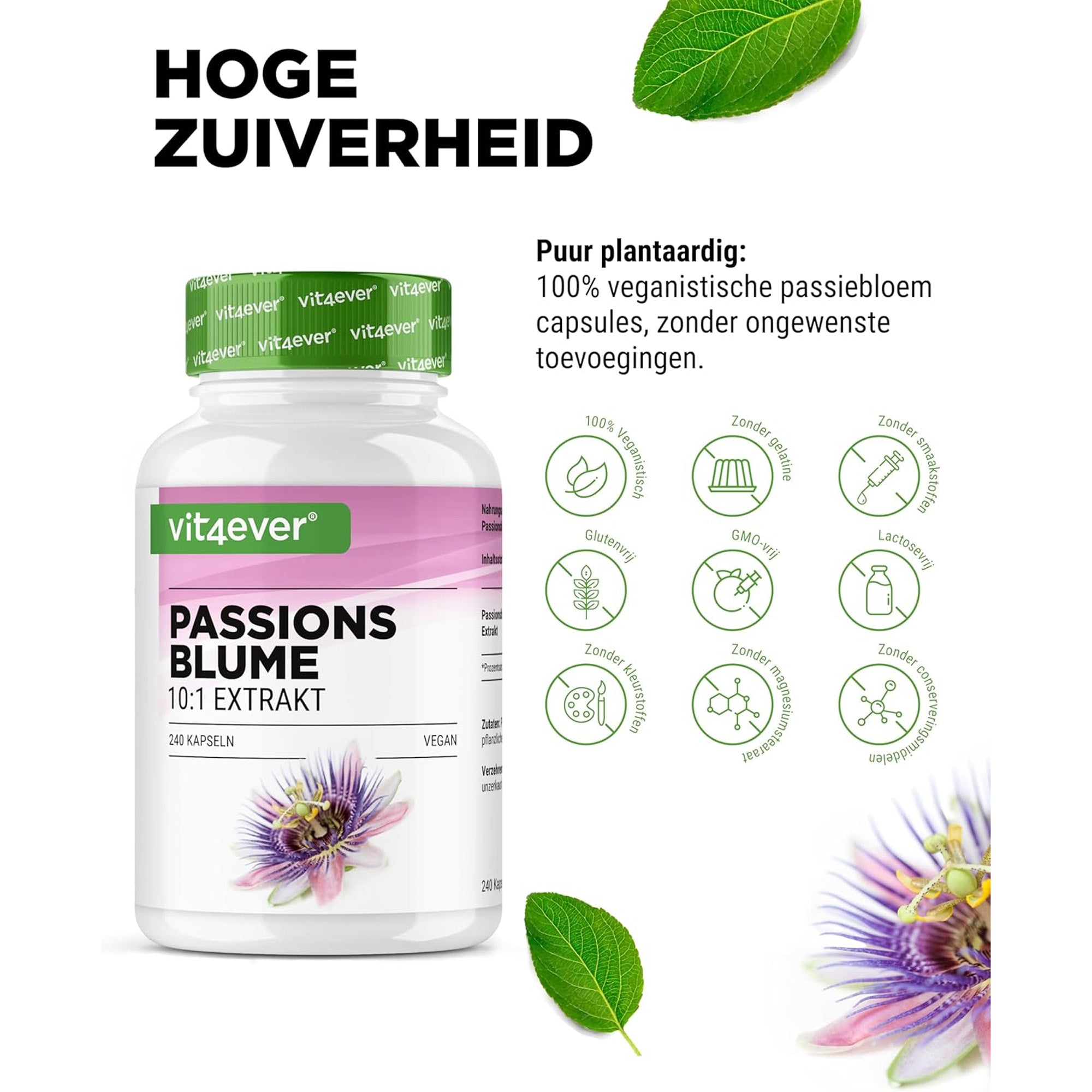 Pure passiebloem capsules zonder toevoegingen
