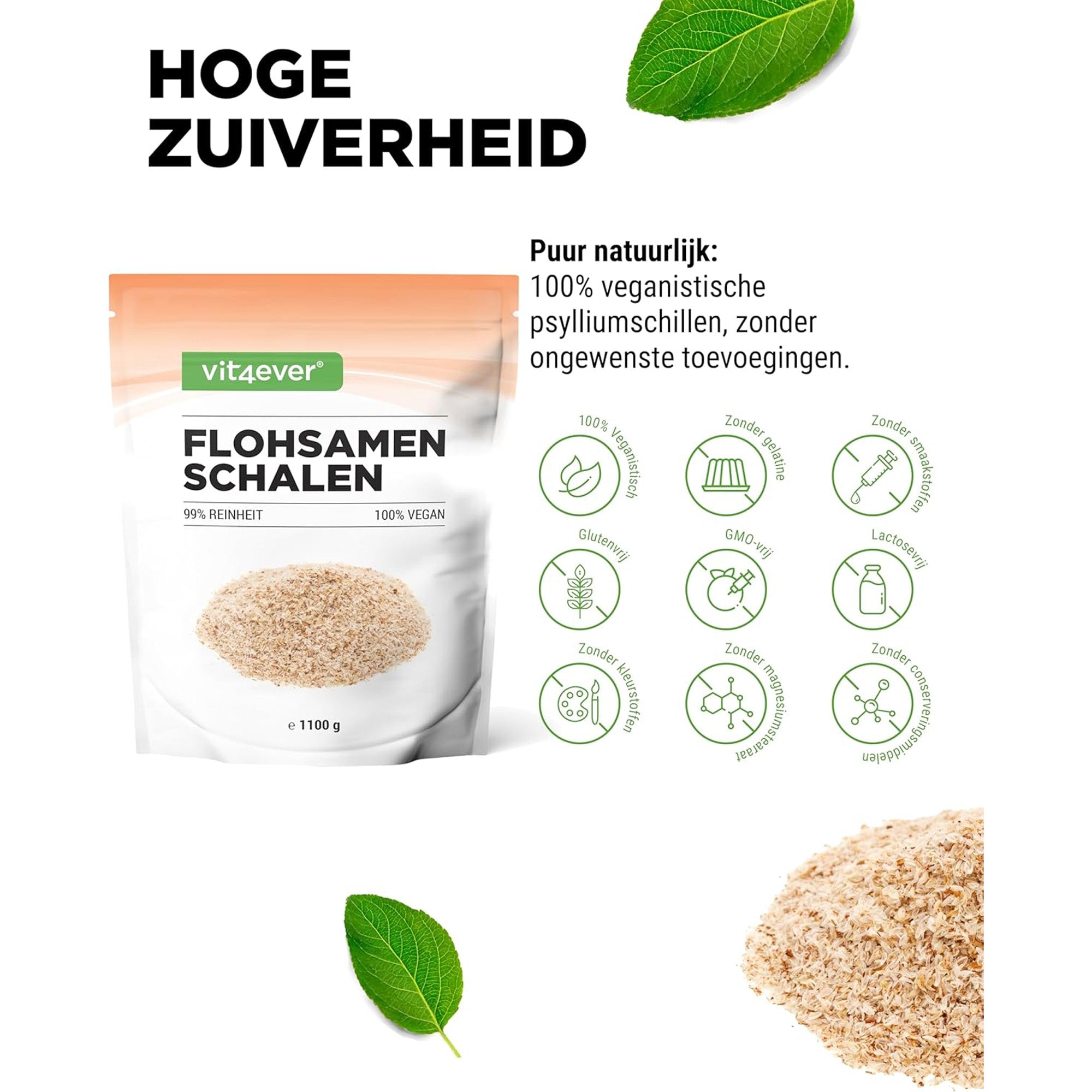 Grootverpakking Vit4ever psylliumvezels - langdurige voorraad