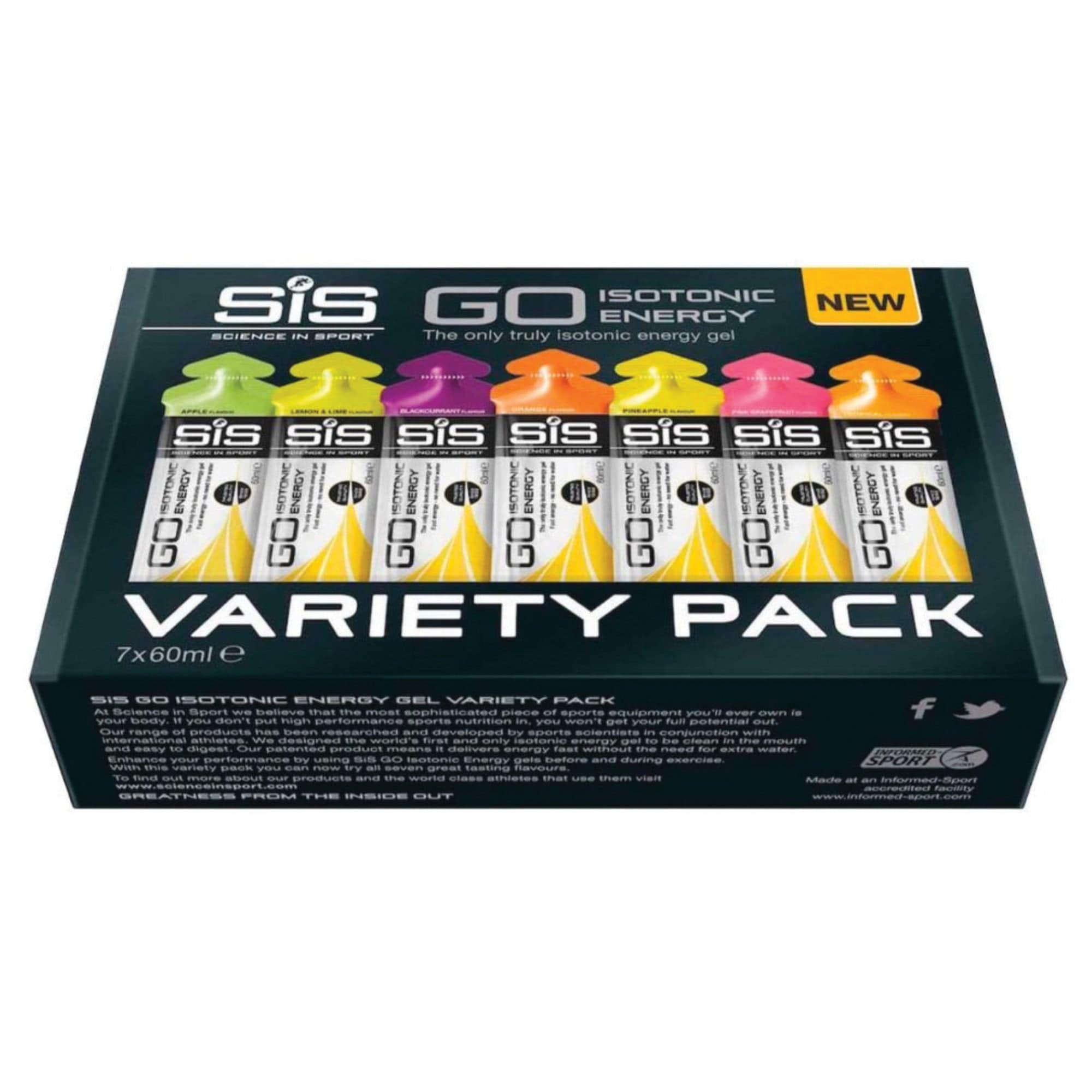 SIS GO Isotonic Energy Gel | Variety Pack | science in sport | 7 gels
