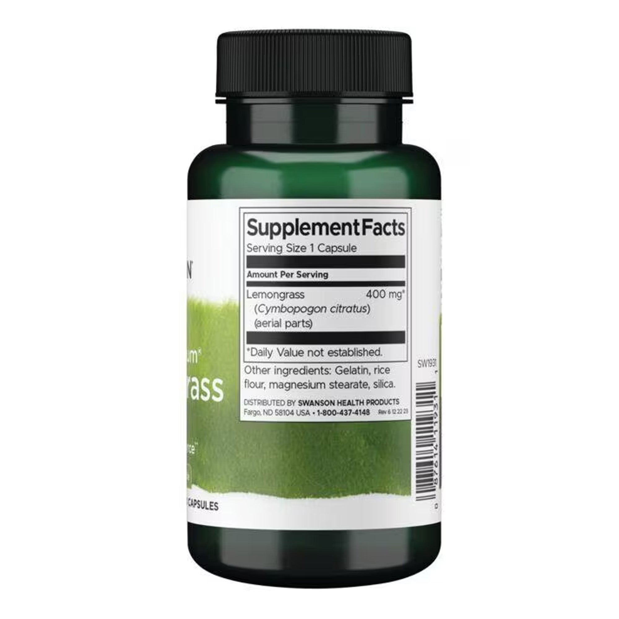 Citroengras (Cymbopogon citratus) 400mg | 60 capsules | Swanson