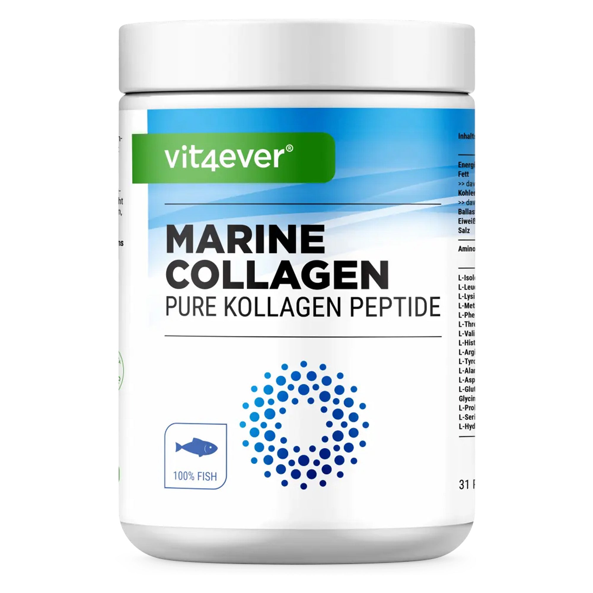 Marine Collageen poeder in een 500 g verpakking