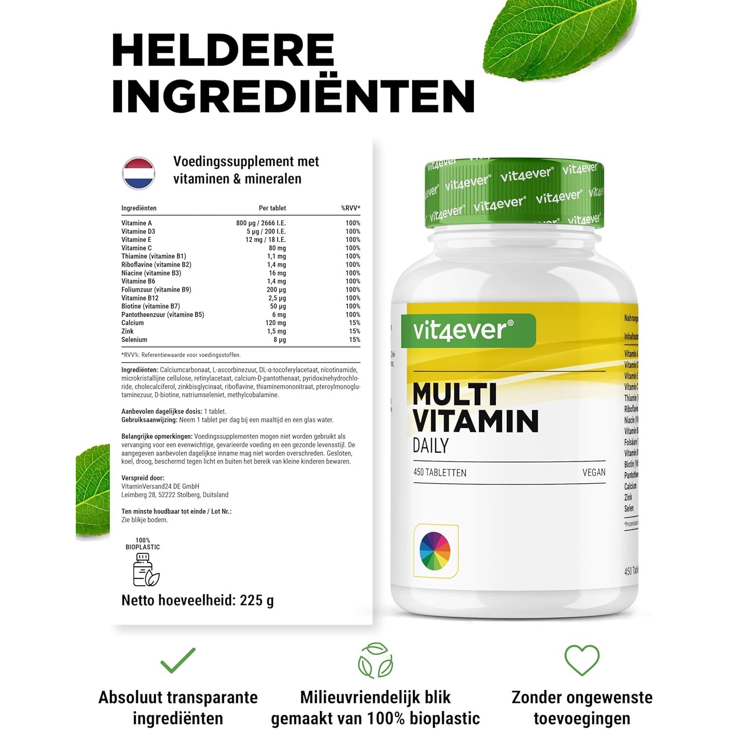 Multivitamine A-Z | 450 Tabletten | Vit4ever