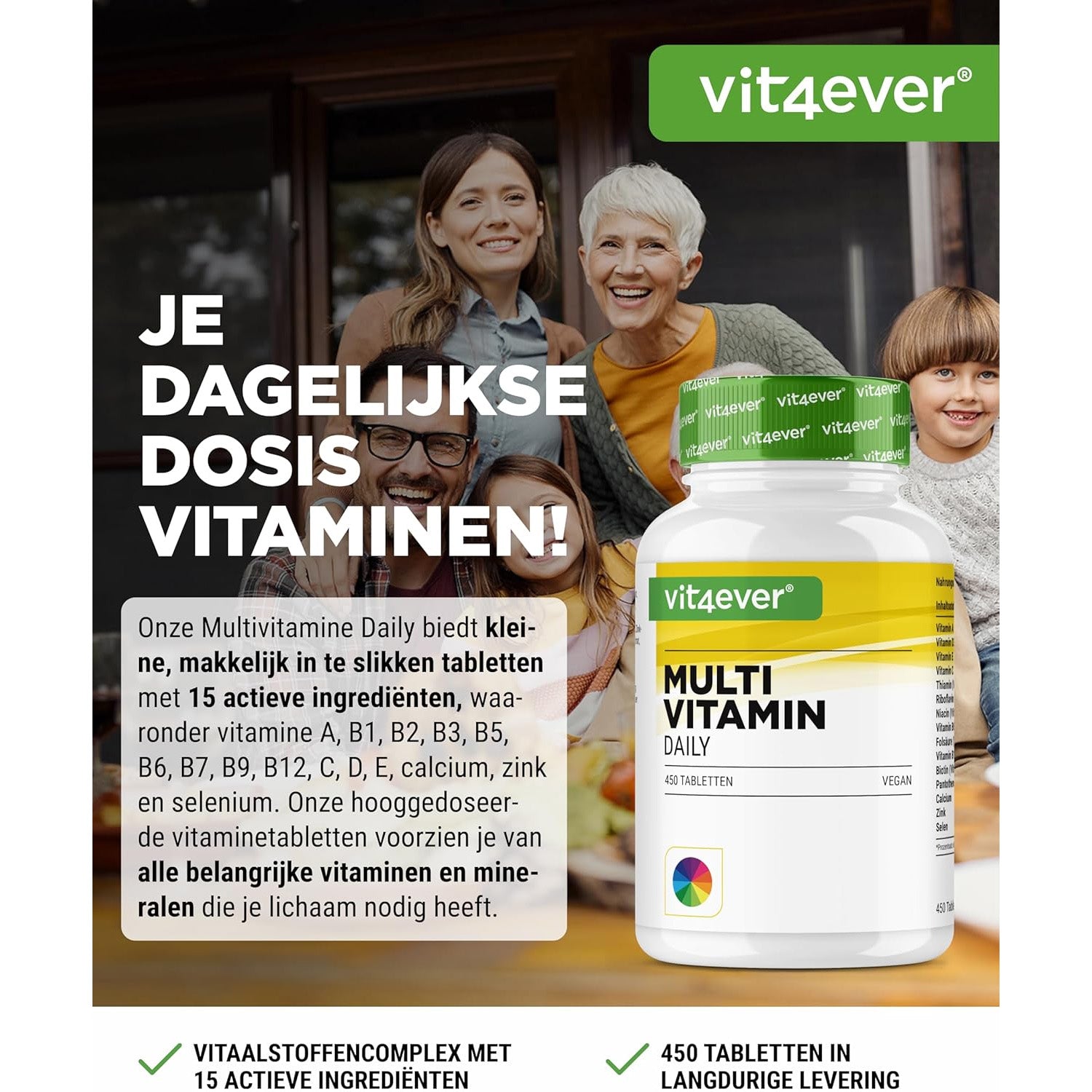 Multivitamine A-Z | 450 Tabletten | Vit4ever