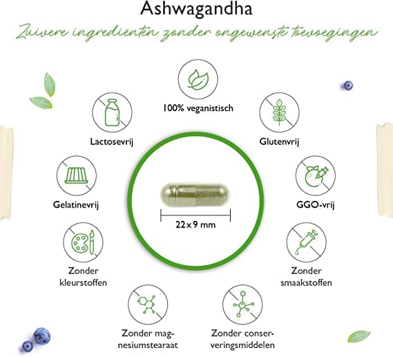 Vegen Ashwagandha vit4ever grootte verpakking