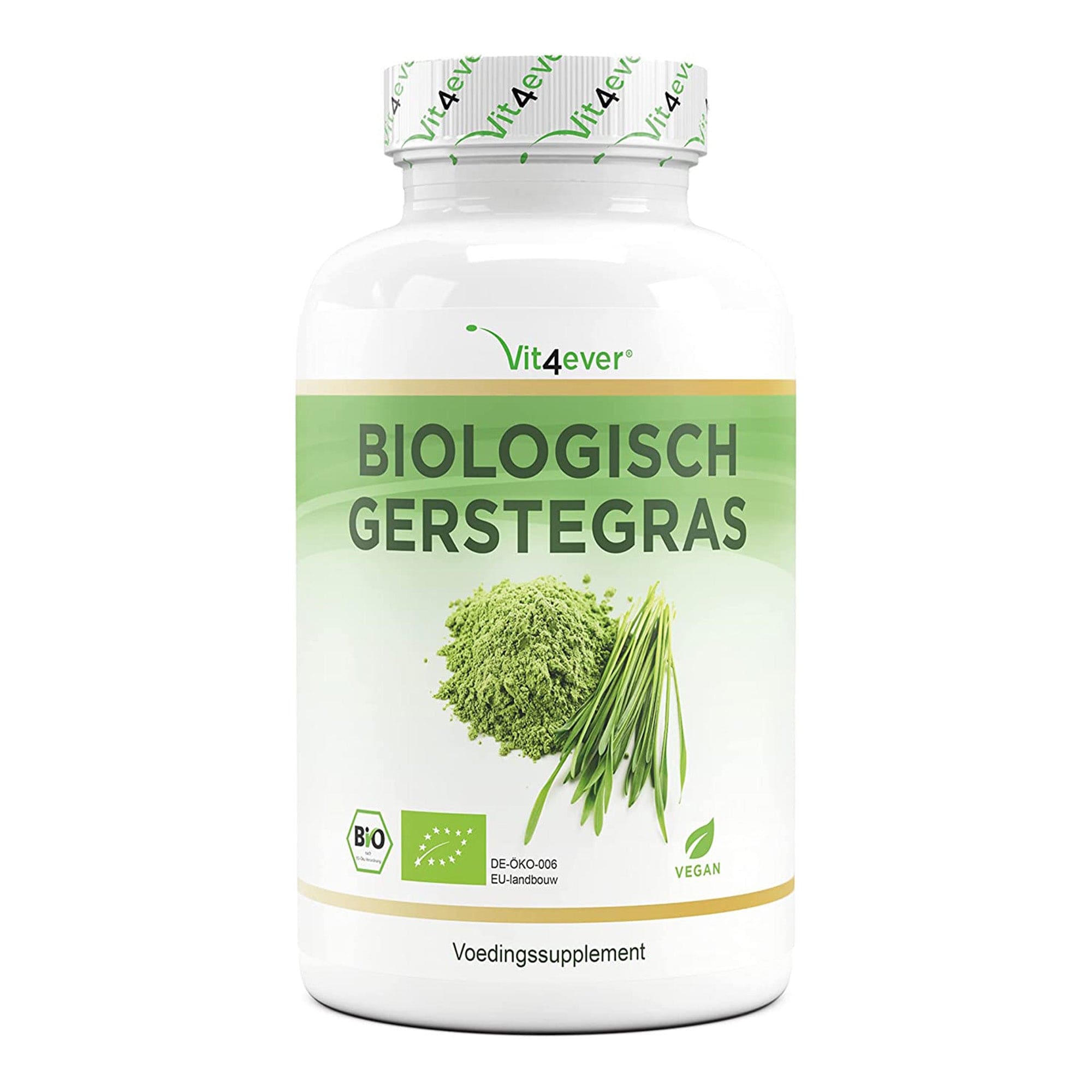 Biologisch gerstegras | 1500mg | 365 Capsules | Vit4ever