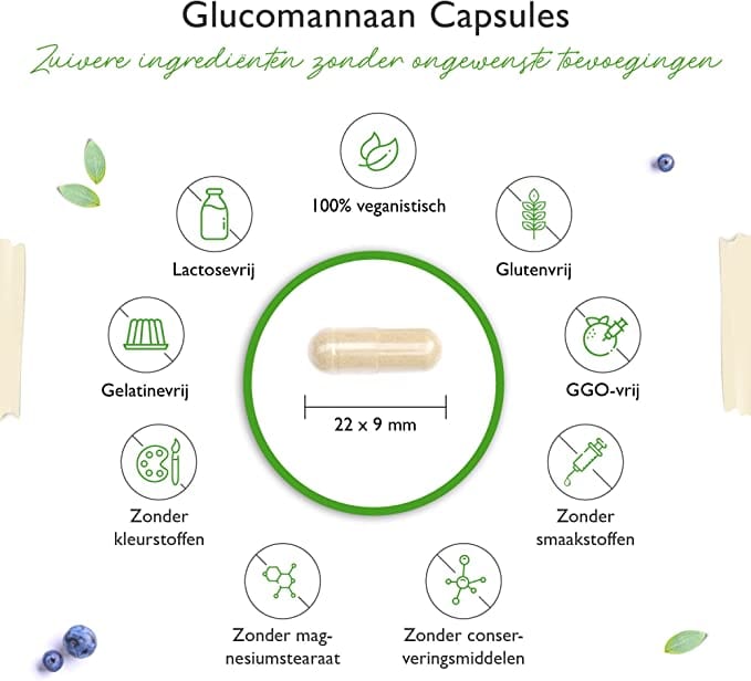 Glucomannan | Konjacwortel Extract | Duivelstong | 4200mg | 180 Capsules | Vit4ever