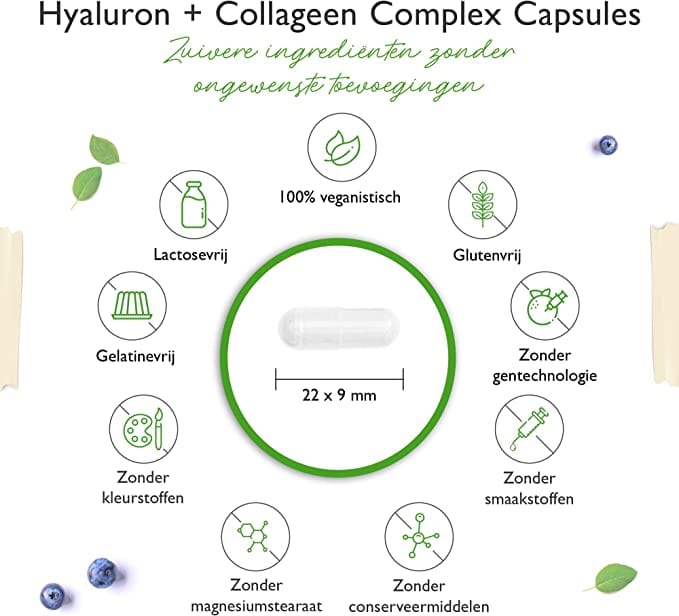 Hyaluronzuur-collageencomplex | 240 capsules | 8 ingrediënten | Vit4ever
