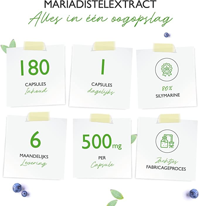 180 capsules vit4ever mariadistel extract 80% silymarine