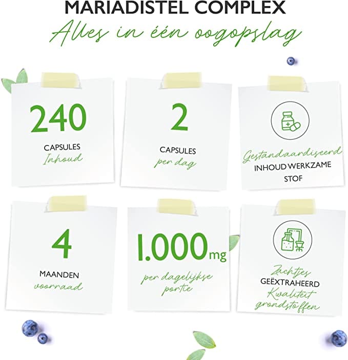 240 capsules mariadistel artisjok extract