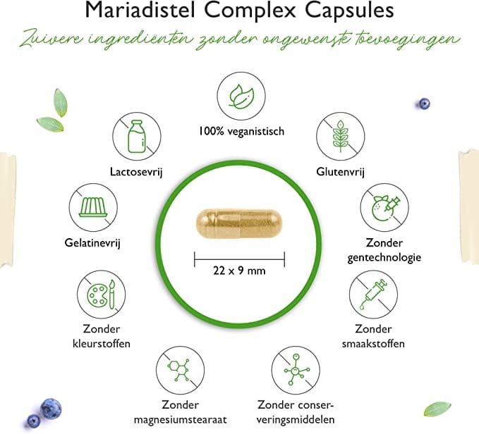Mariadistel artisjok paardenbloem complex | 500mg | 240 capsules | Vit4ever