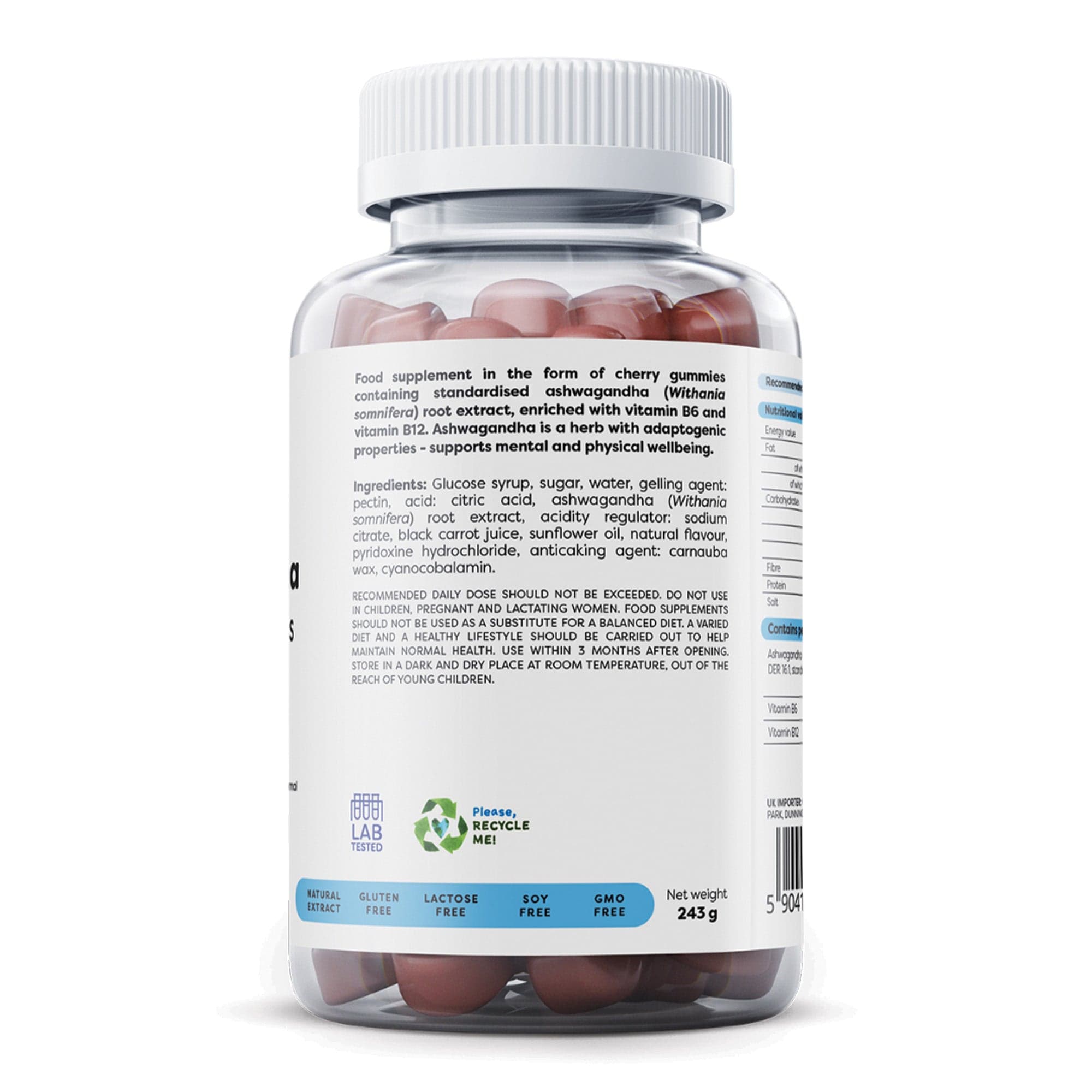 Ashwagandha Gummies  | Cherry Smaak | 90 gummies | Osavi