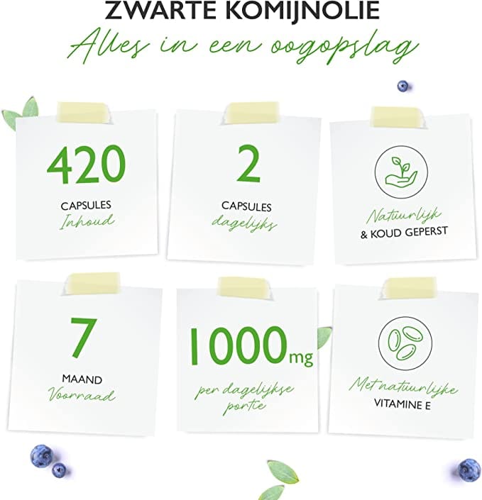 zwarte komijnolie capsules 1000mg