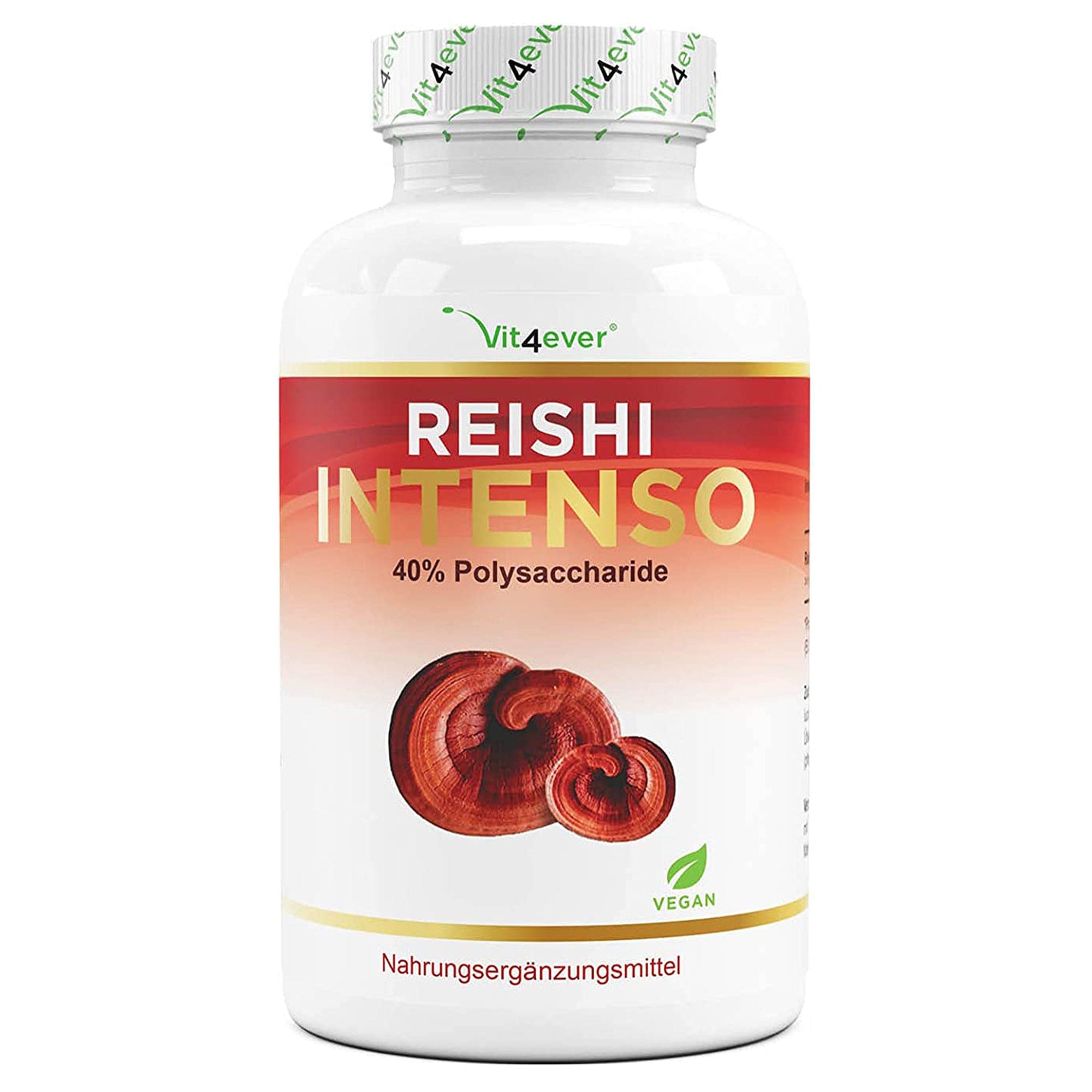 Vit4ever Reishi Paddenstoel extract | 40% bioactieve polysacchariden | 180 capsules | Power Mushroom - Ganoderma lucidum 1300 mg |