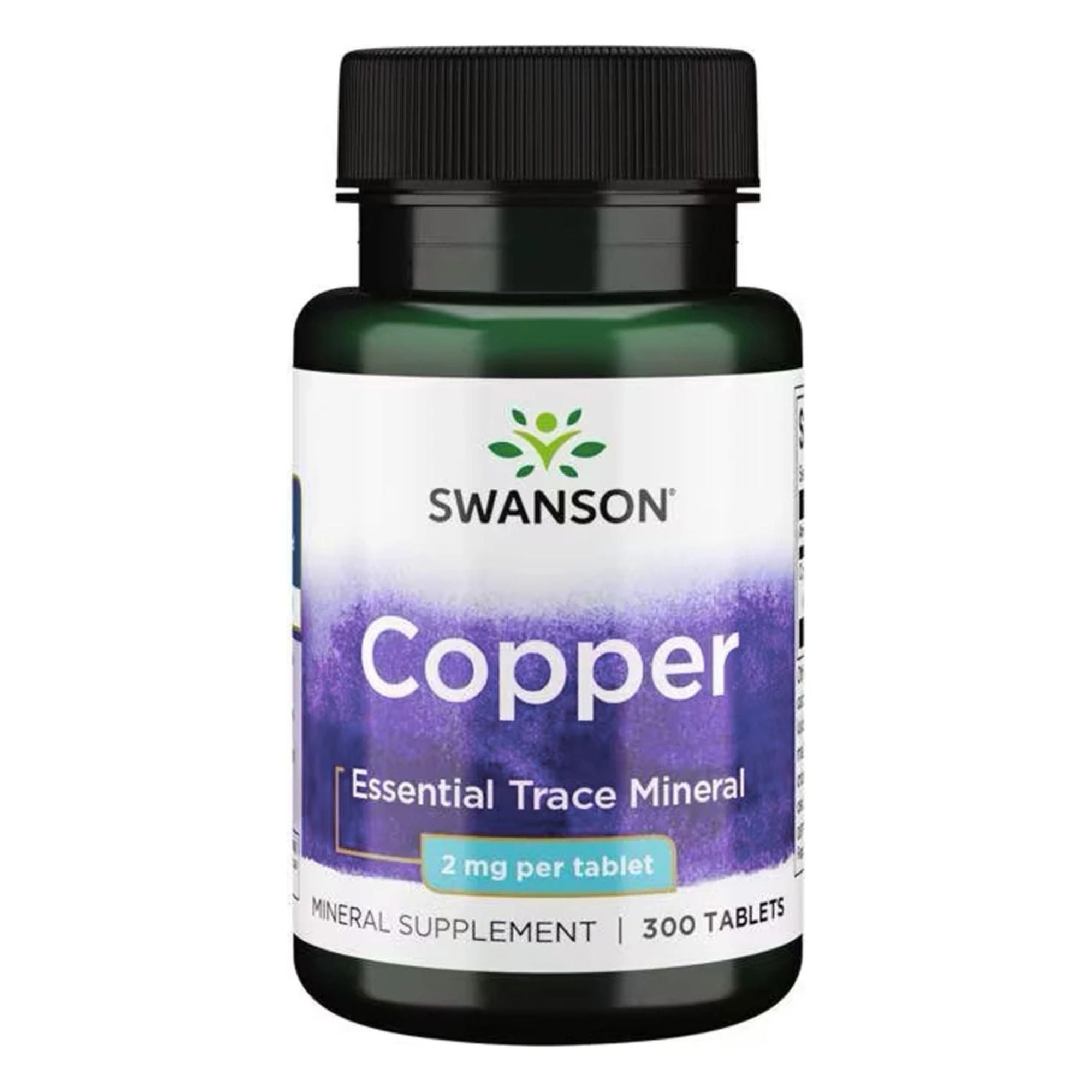 Swanson Koper 2mg | 300 Chelaat Tabletten | Essentieel Sporenmineraal voor Gezondheid