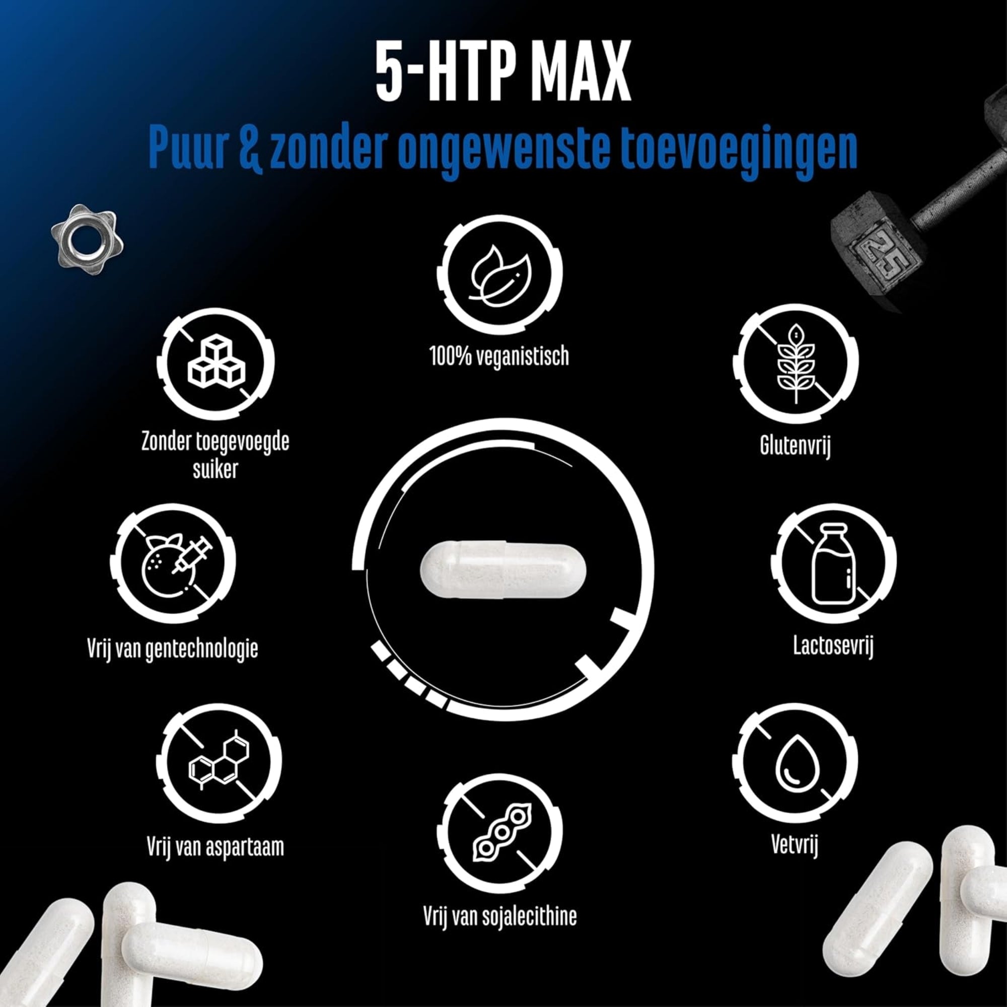 5-HTP MAX (Griffonia simplicifolia) 200 mg | 120 capsules | German Elite Nutrition