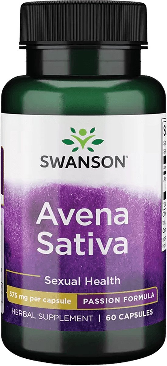 Swanson Avena Sativa | 60 Capsules | Natuurlijke Zenuw- en Kalmerende Ondersteuning*