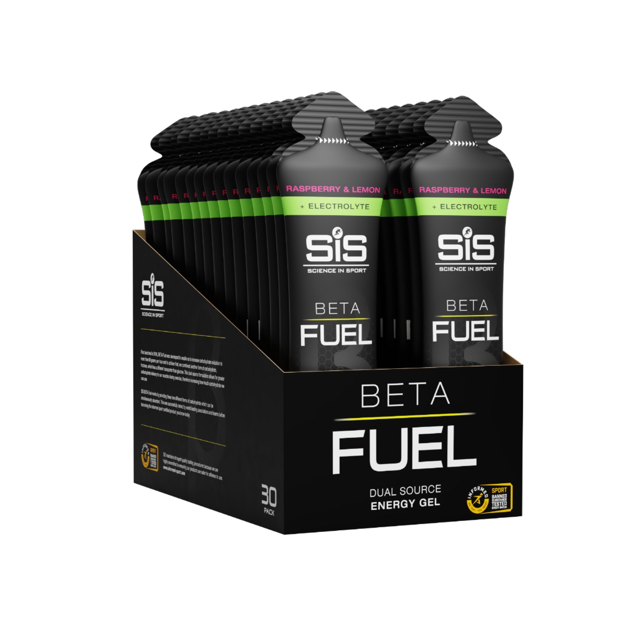 30-pack Raspberry & Lemon Beta Fuel Elektrolyten