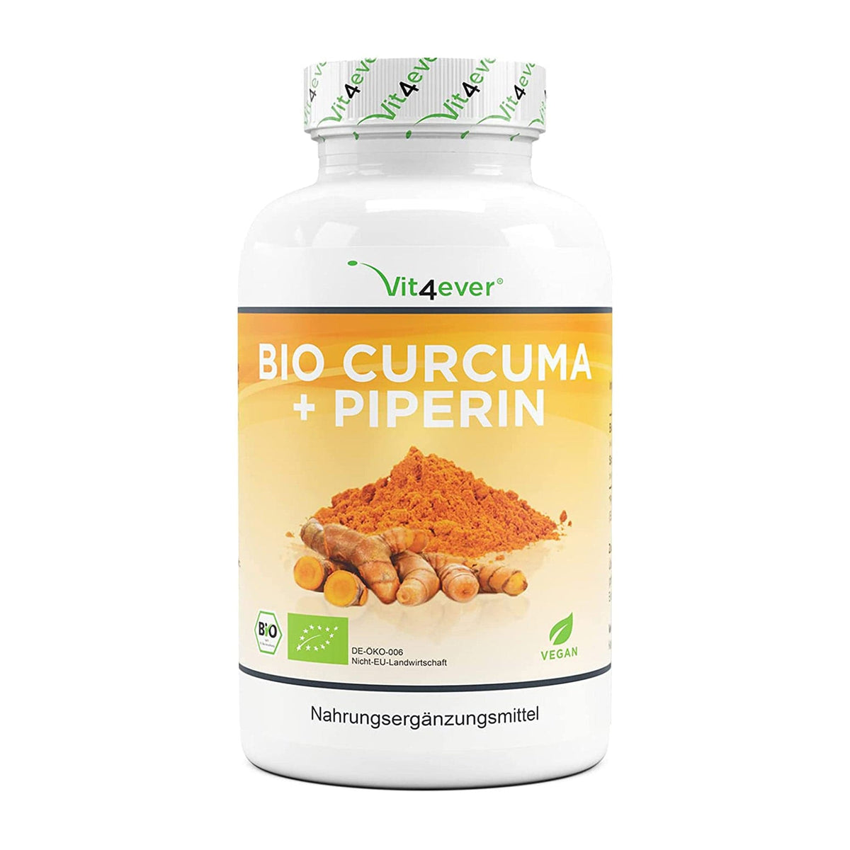 Bio Curcuma Bio Curcuma + zwarte peper 240 capsules Vit4ever