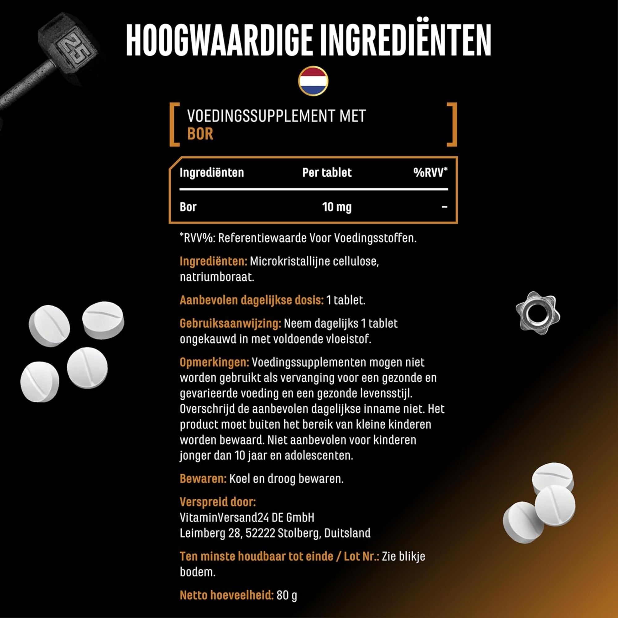 Boron max label