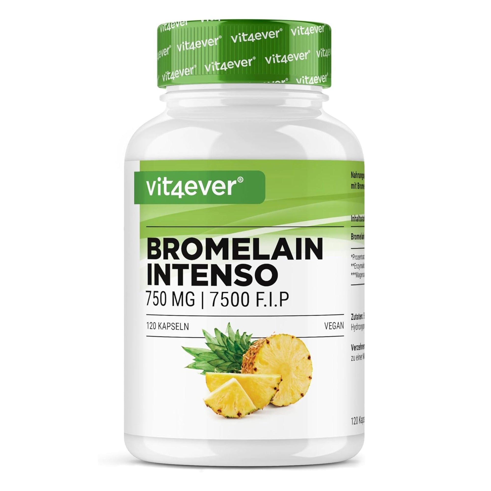 Bromelaïne 7.500 FIP | 120 capsules | Vit4ever