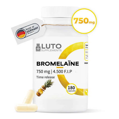 Bromelaïne 750 mg (4500 F.I.P) | 180 time Capsules | LUTO Supplements