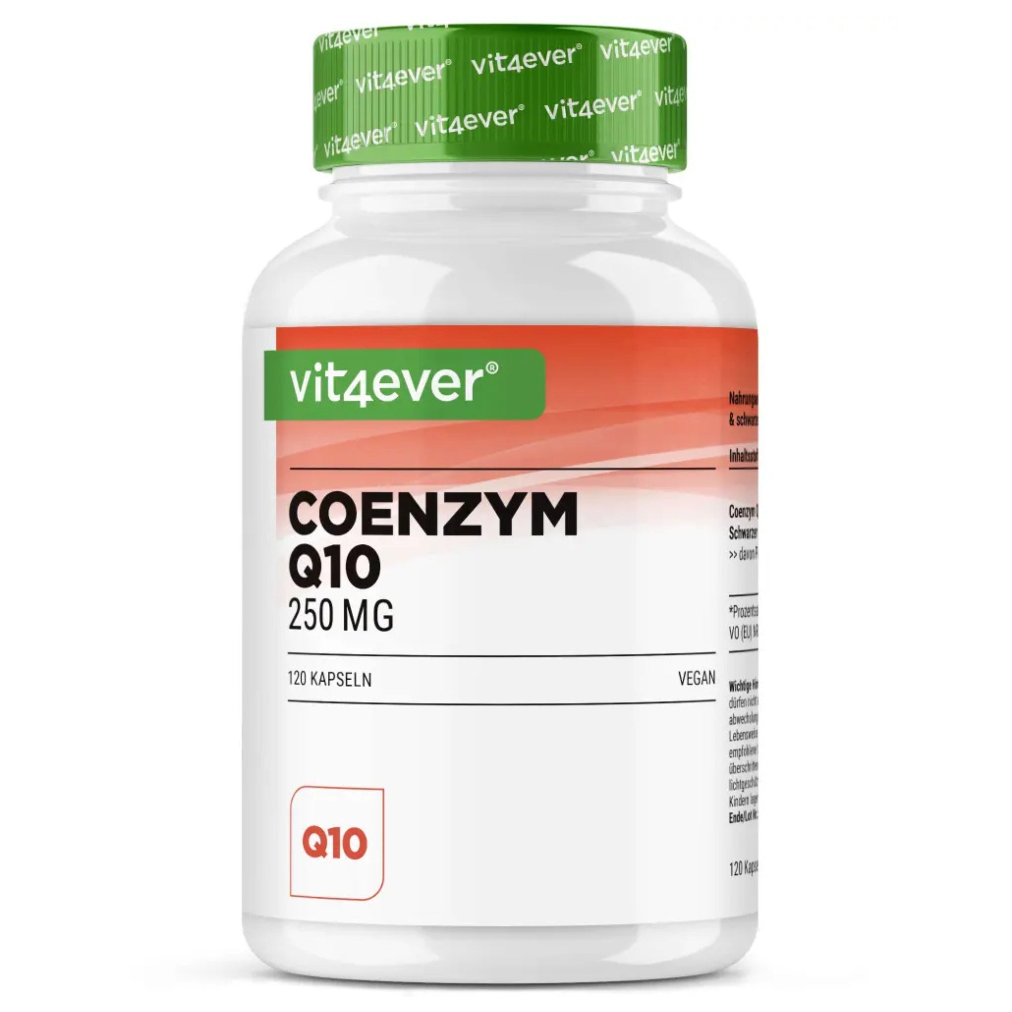 Co-enzym Q10 + Piperine | 180 Capsules | Vit4ever