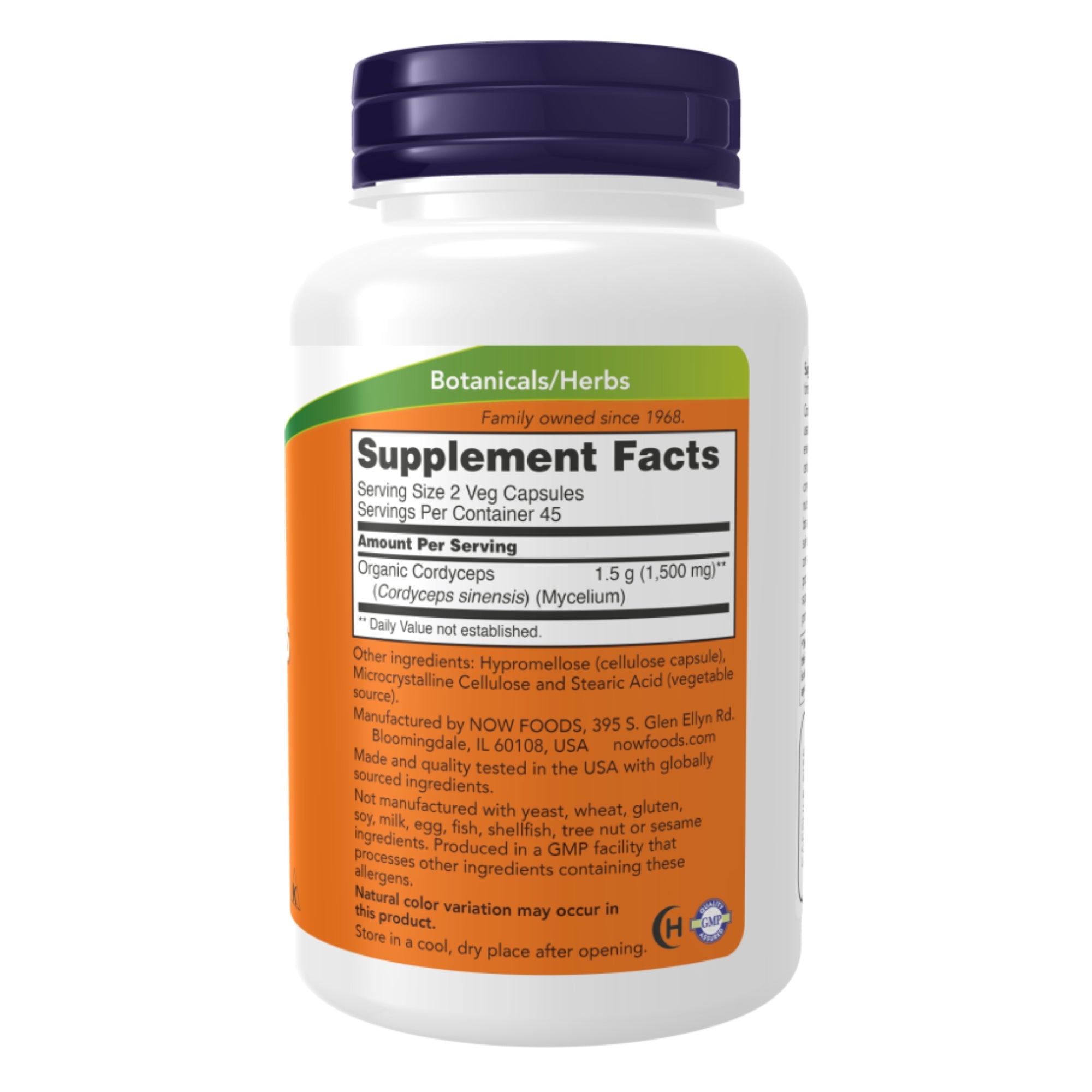 Cordyceps 750 mg | 90 vegan capsules | NOW®