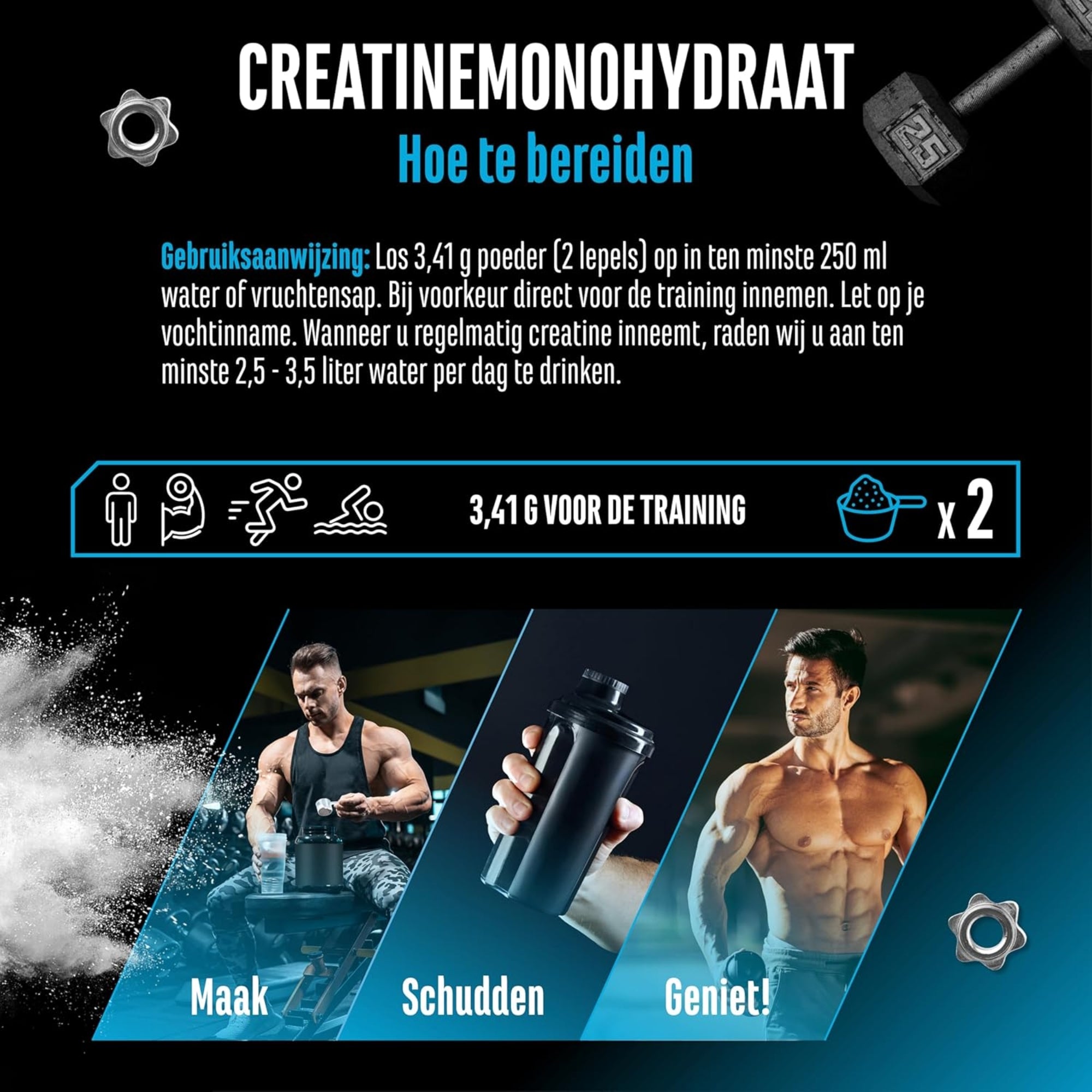 Creatine Monohydraat (Zuiver Creatine Monohydraat) | GEN Nutrition