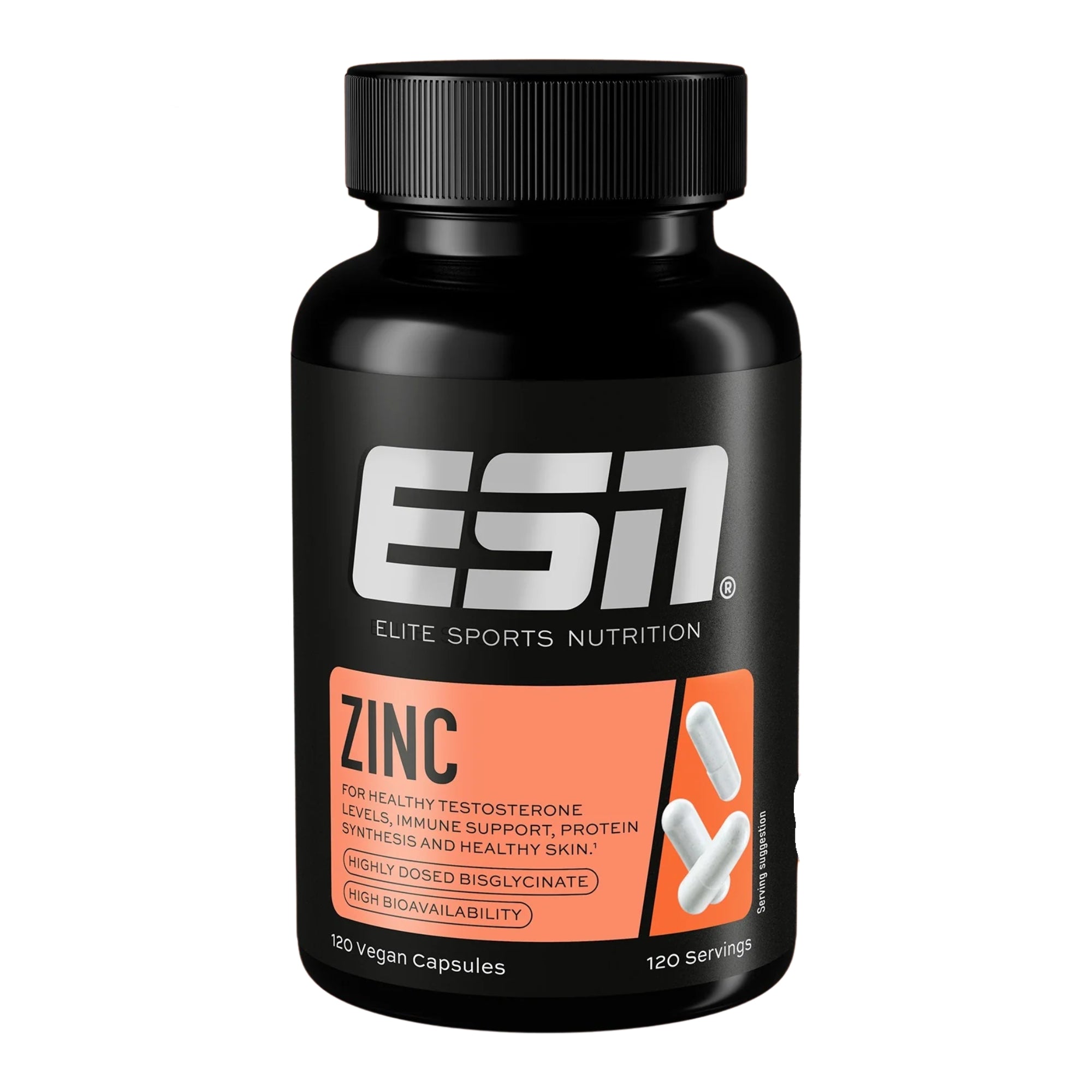 Zink Supplement Caps (Zink Bisglycinaat) | 120 capsules | ESN