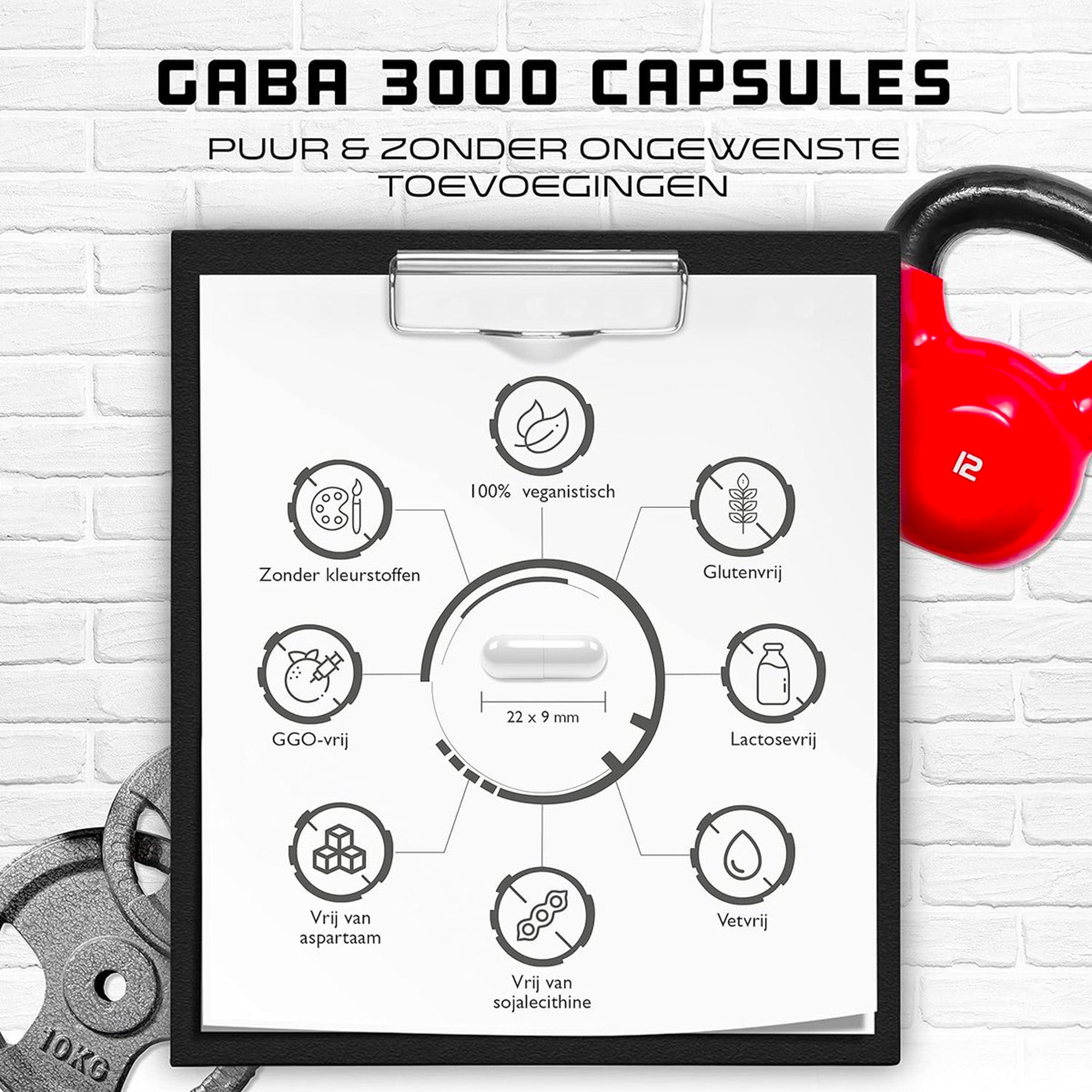 GABA 3000 - 320 capsules a 750 mg | Gamma Aminoboterzuur | Hoge dosering met 3000 mg per dagelijkse portie | Aminozuur | Premium kwaliteit