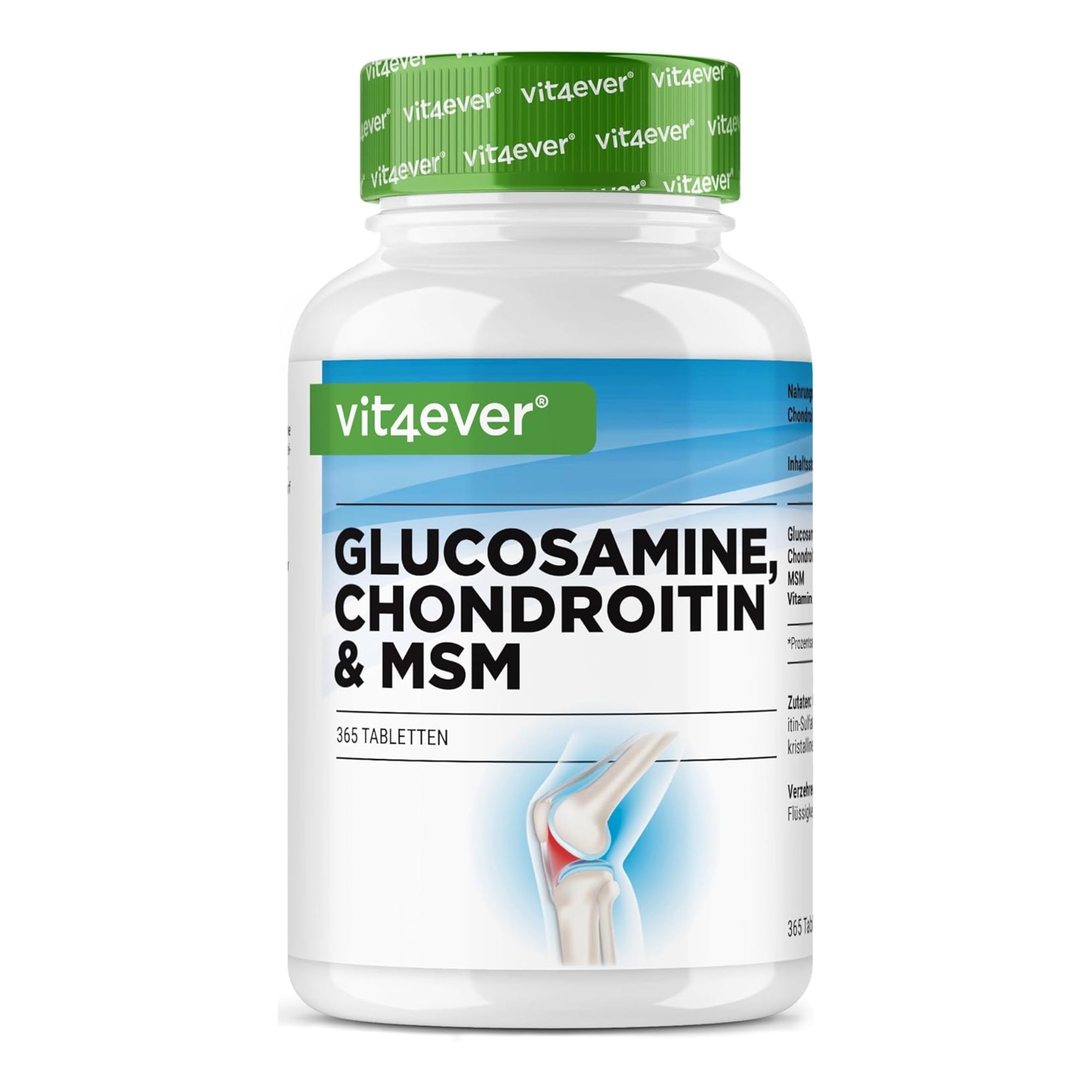 Glucosamine Chondroïtine & MSM | 365 Tabletten | Vit4ever