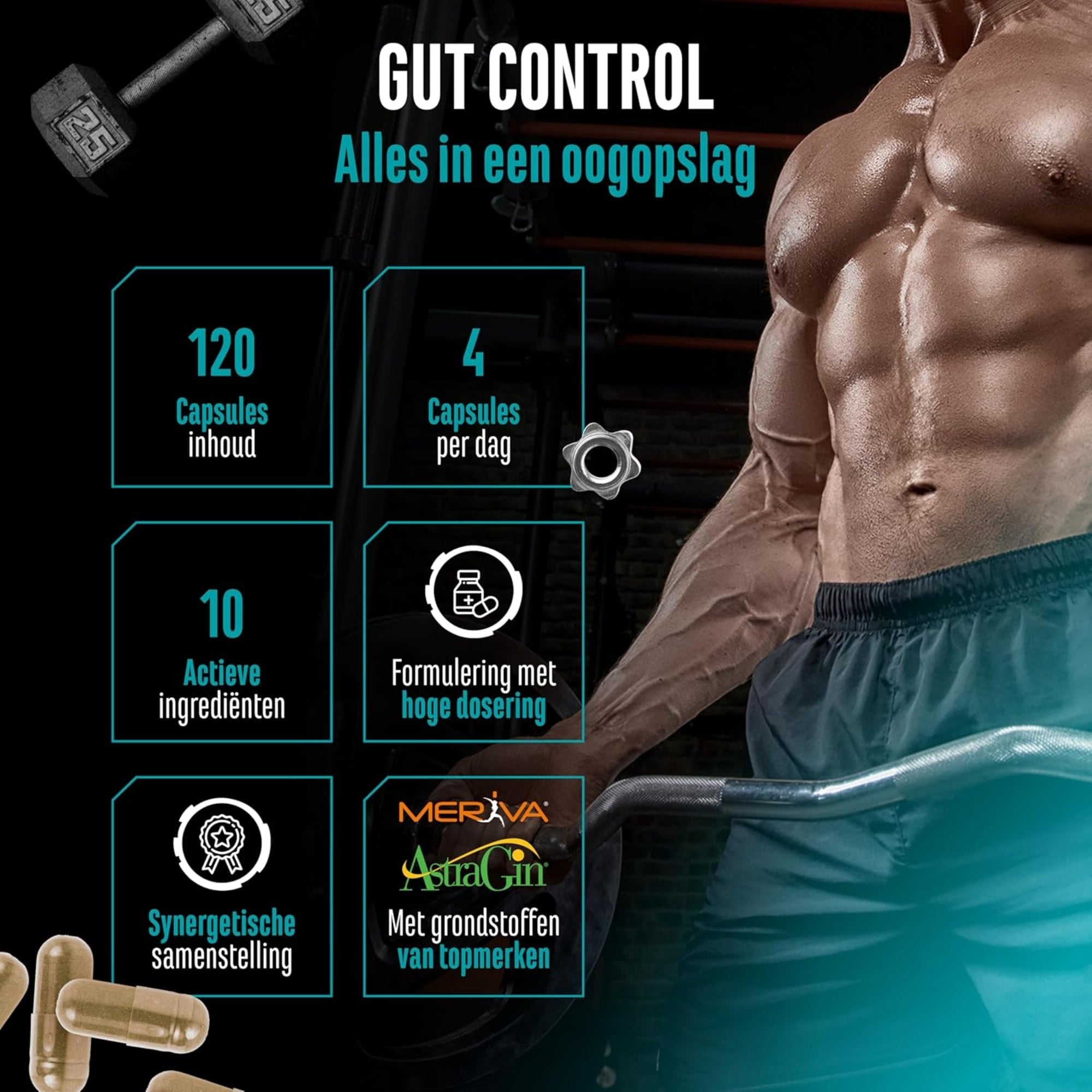Gut Control (Darmbalans) | 120 capsules | German Elite Nutrition