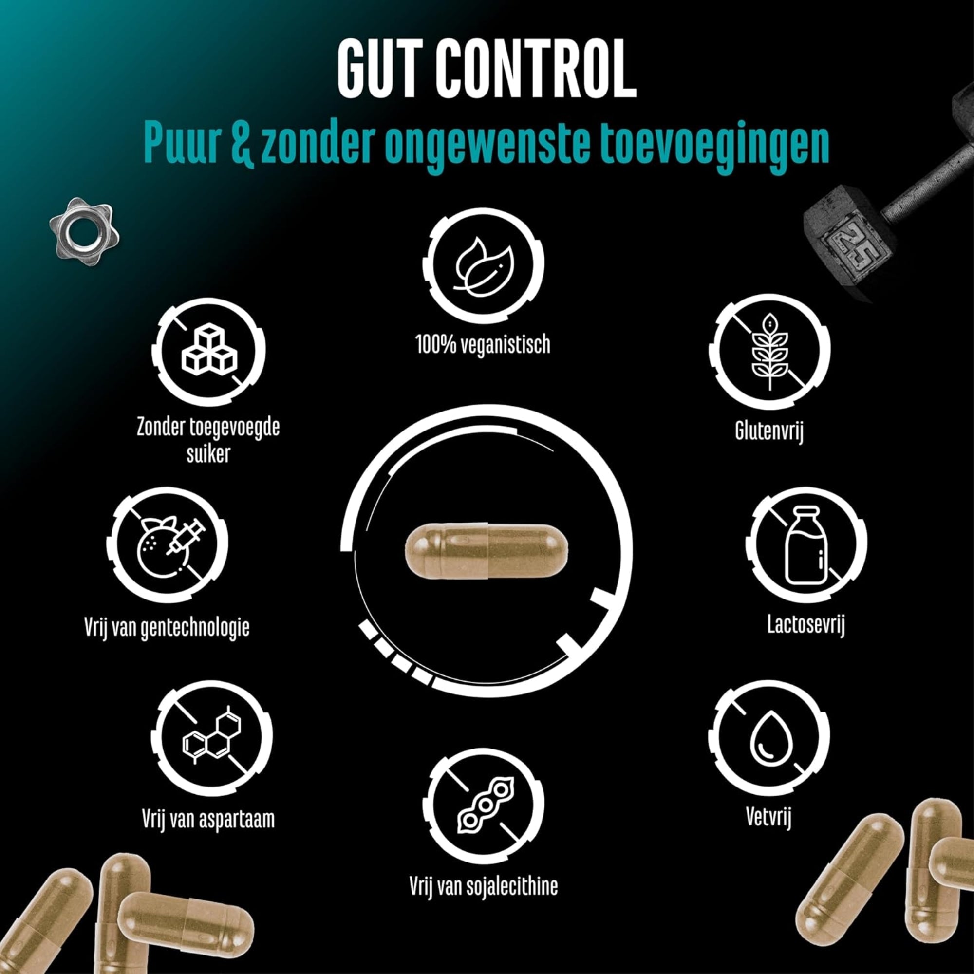 Gut Control (Darmbalans) | 120 capsules | German Elite Nutrition