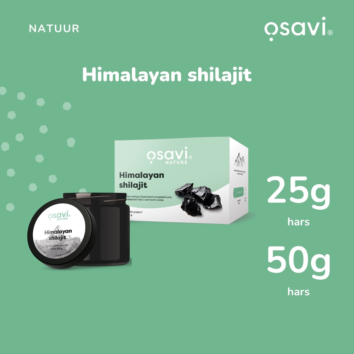 Himalaya Shilajit (Asphaltum punjabianum) 500mg | 25g | Osavi