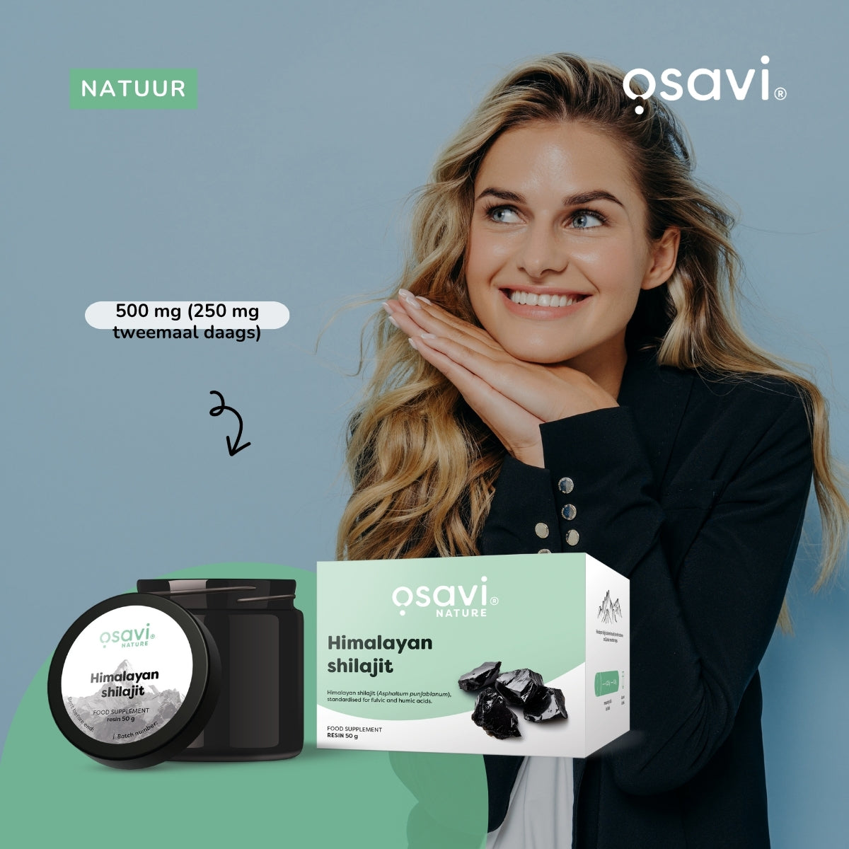 Himalaya Shilajit (Asphaltum punjabianum) 500mg | 25g | Osavi