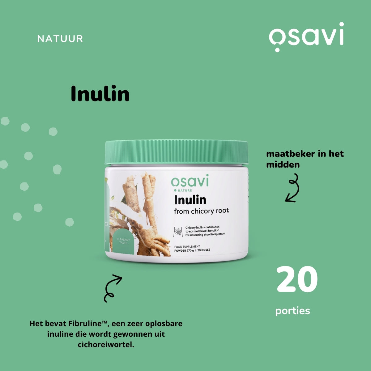 Inuline (Fibruline™ uit cichoreiwortel) | 270g | Osavi