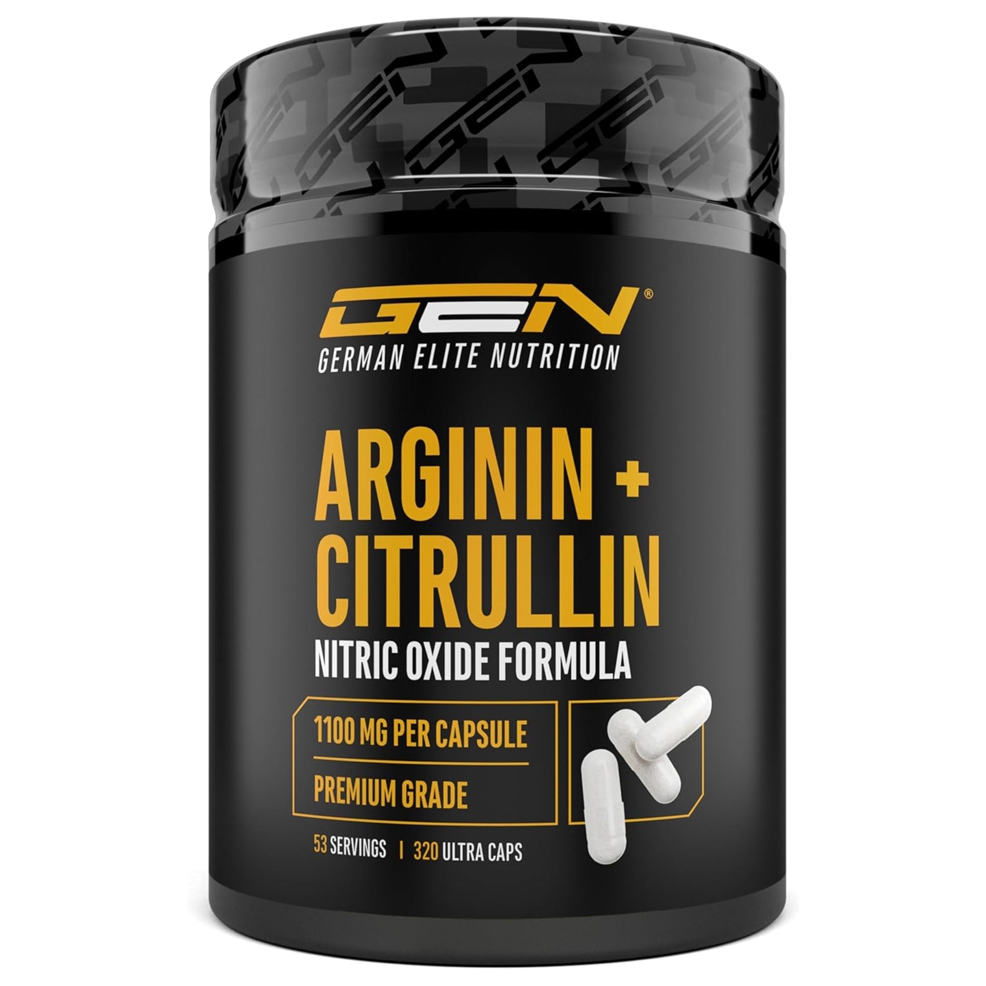 GEN | Arginine + Citrulline 6600mg | 320 Capsules | German Elite Nutrition