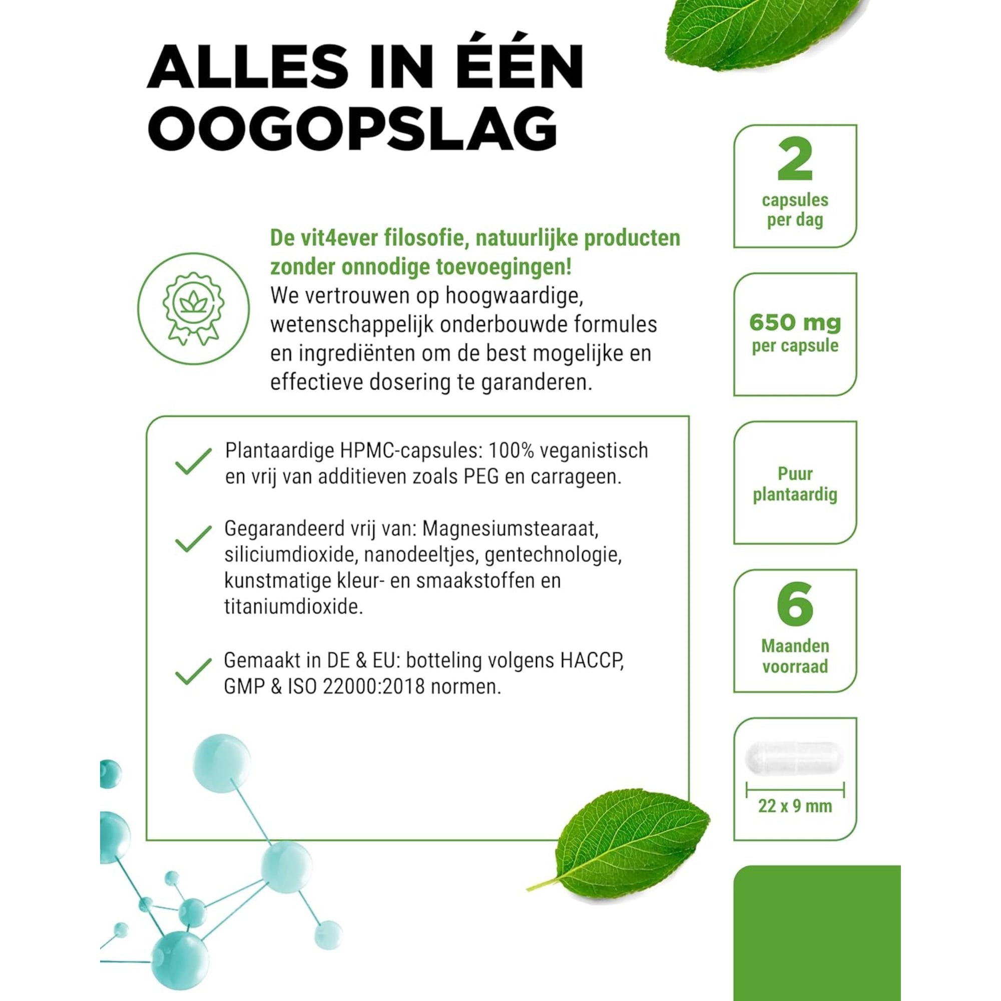 L-Tyrosine 650mg | 240 of 365 capsules | Vit4ever