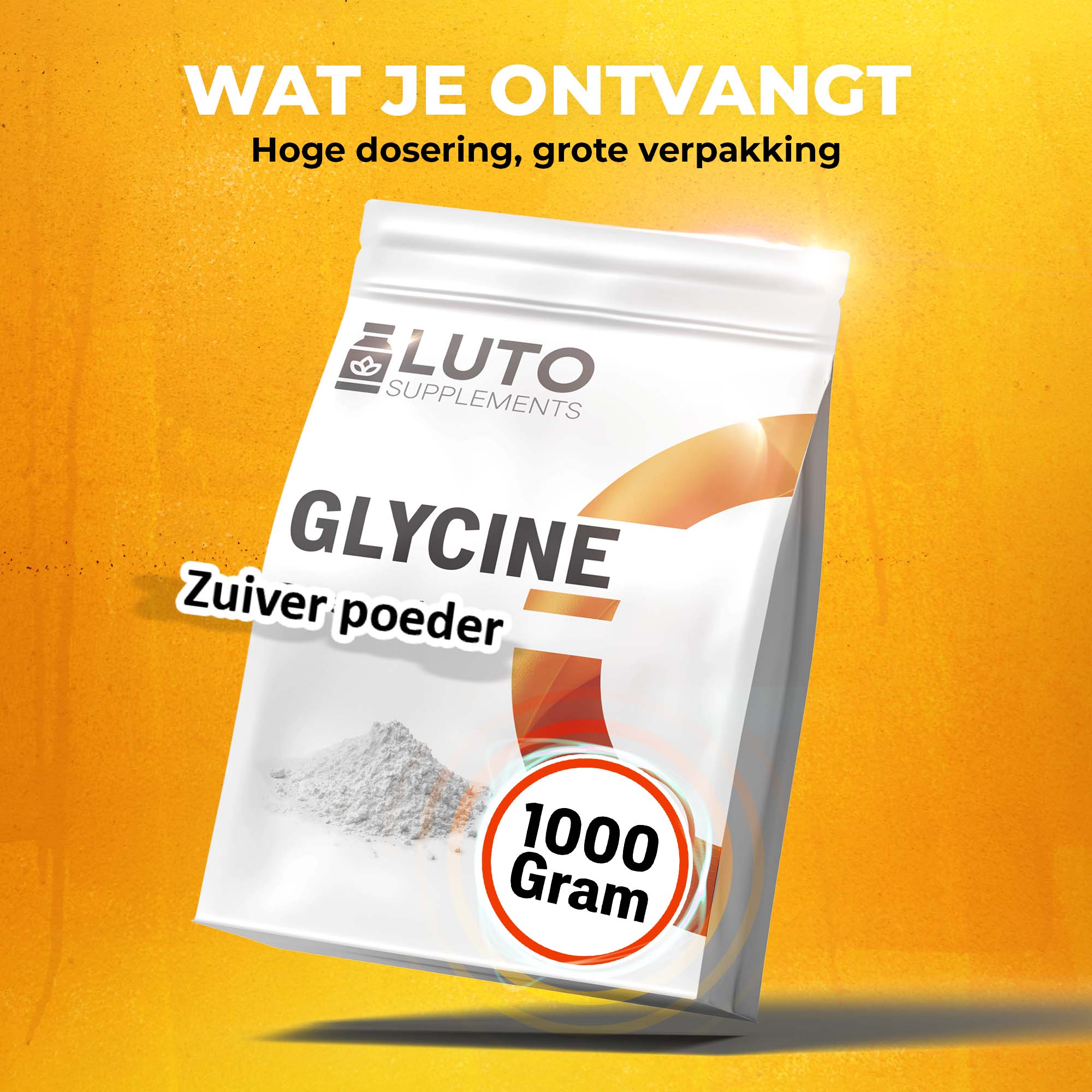 Glycine Poeder (100% puur aminozuur) | 1000g | LUTO Supplements